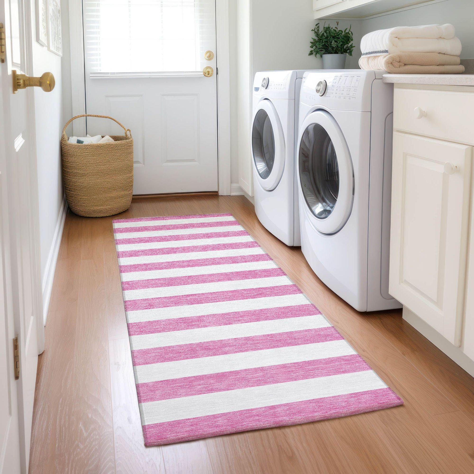 Machine Made ACN528 Pink Rugs
