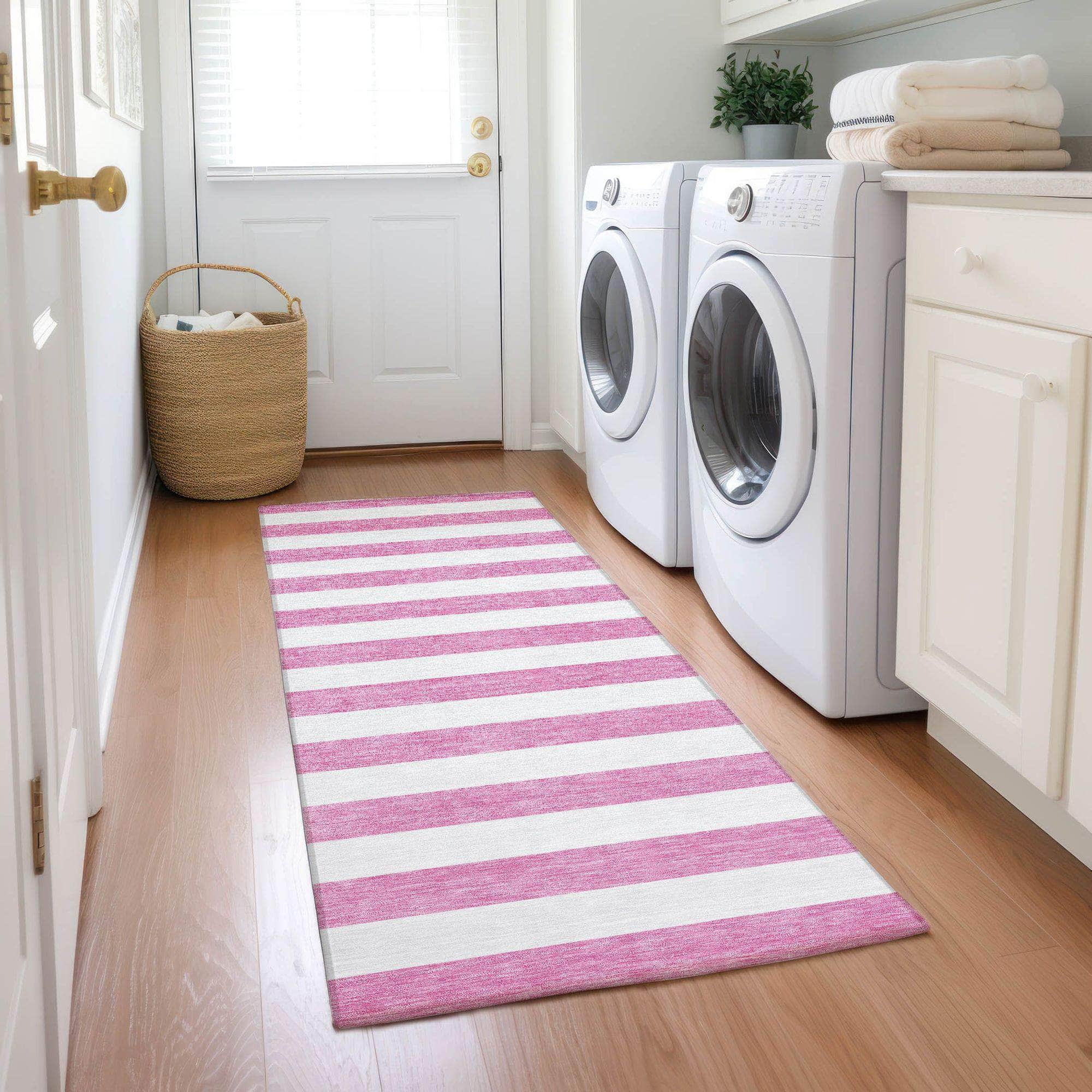 Machine Made ACN528 Pink Rugs