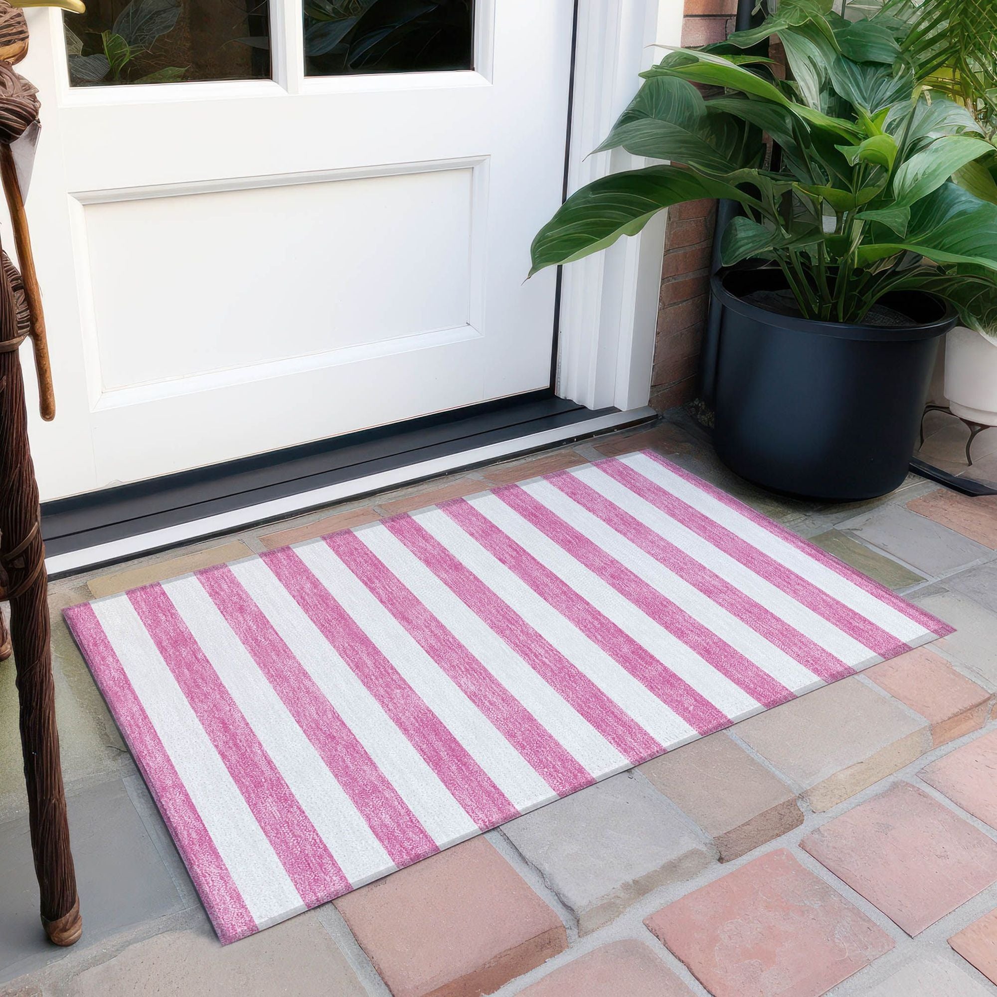Machine Made ACN528 Pink Rugs
