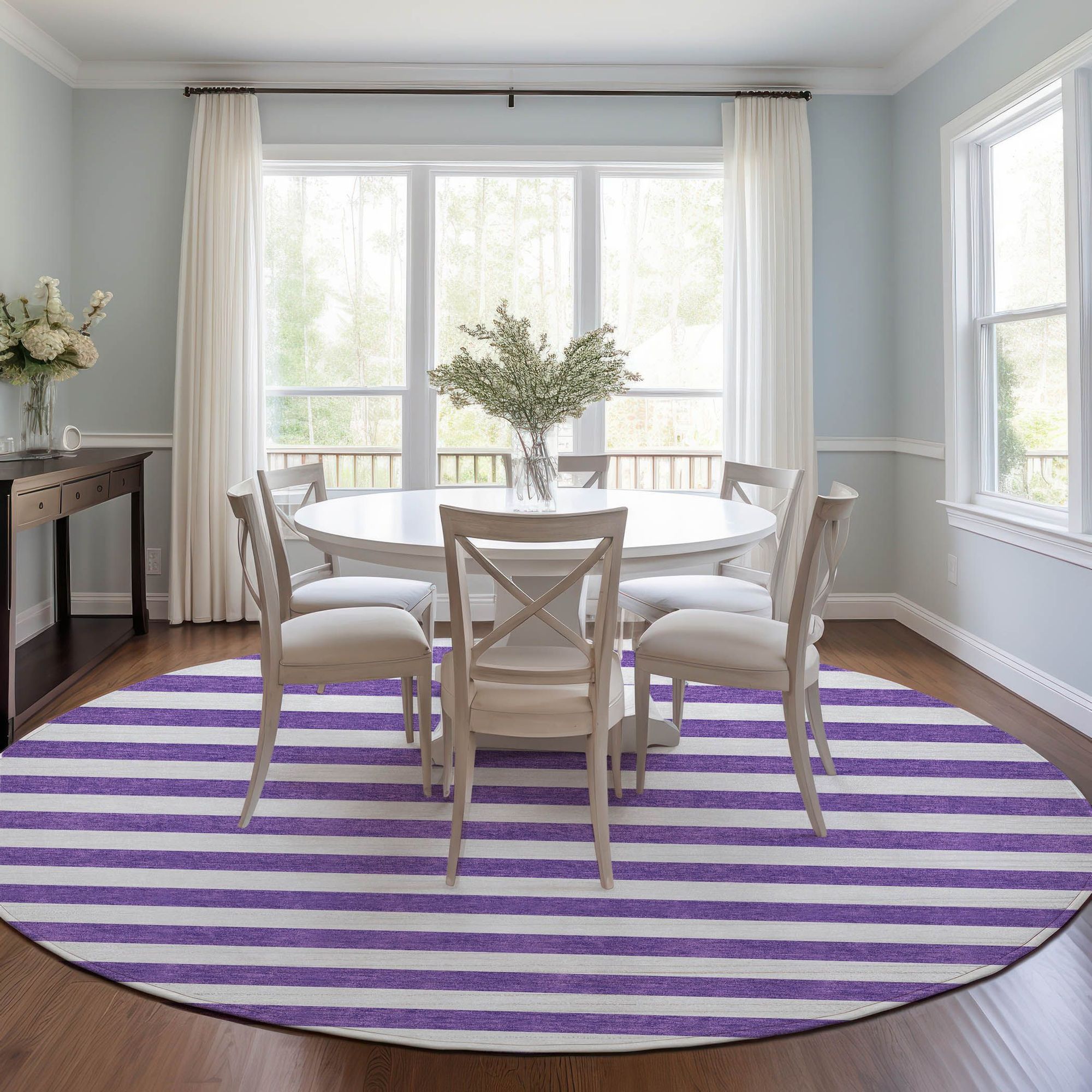 Machine Made ACN528 Purple Rugs