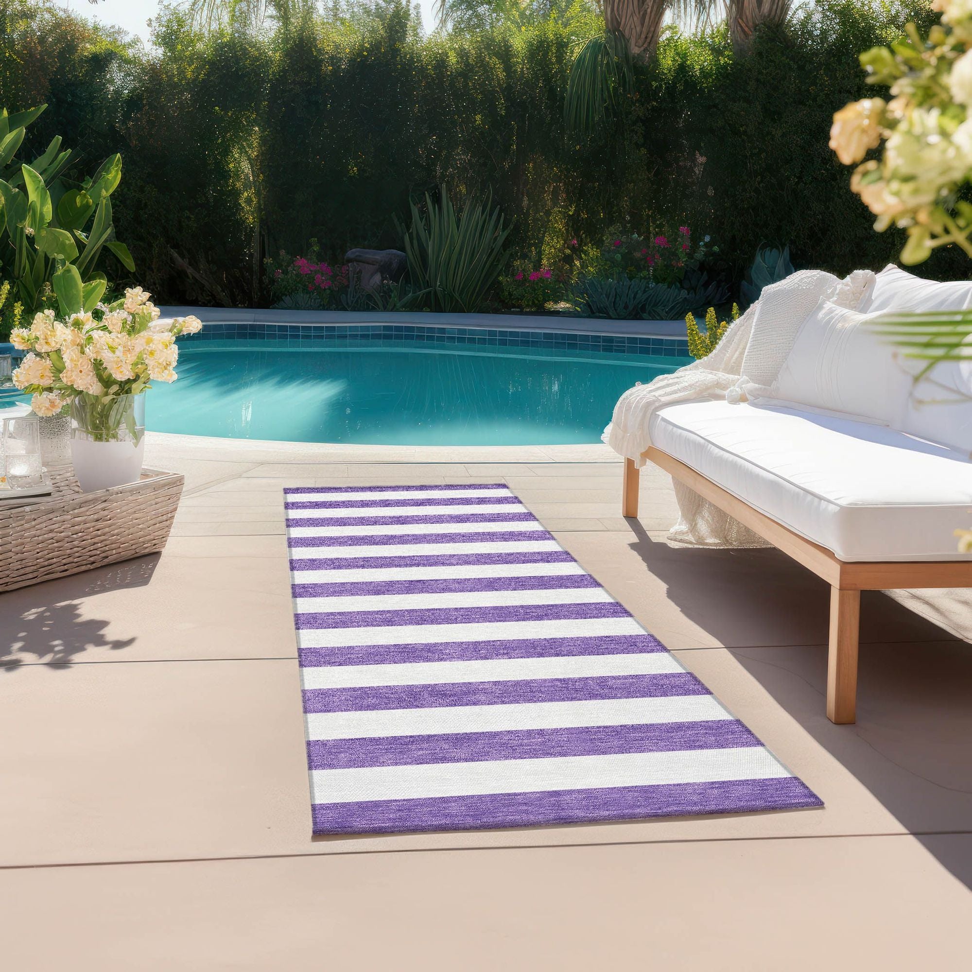 Machine Made ACN528 Purple Rugs