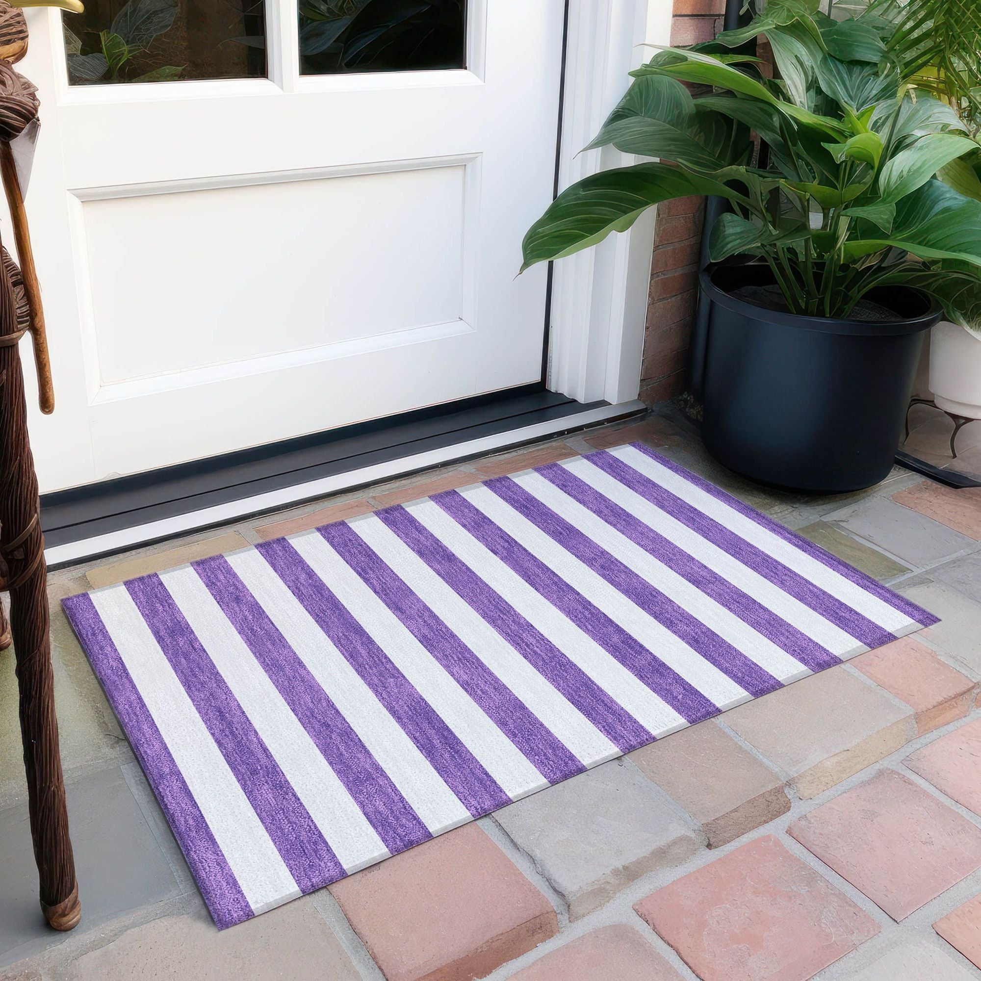 Machine Made ACN528 Purple Rugs