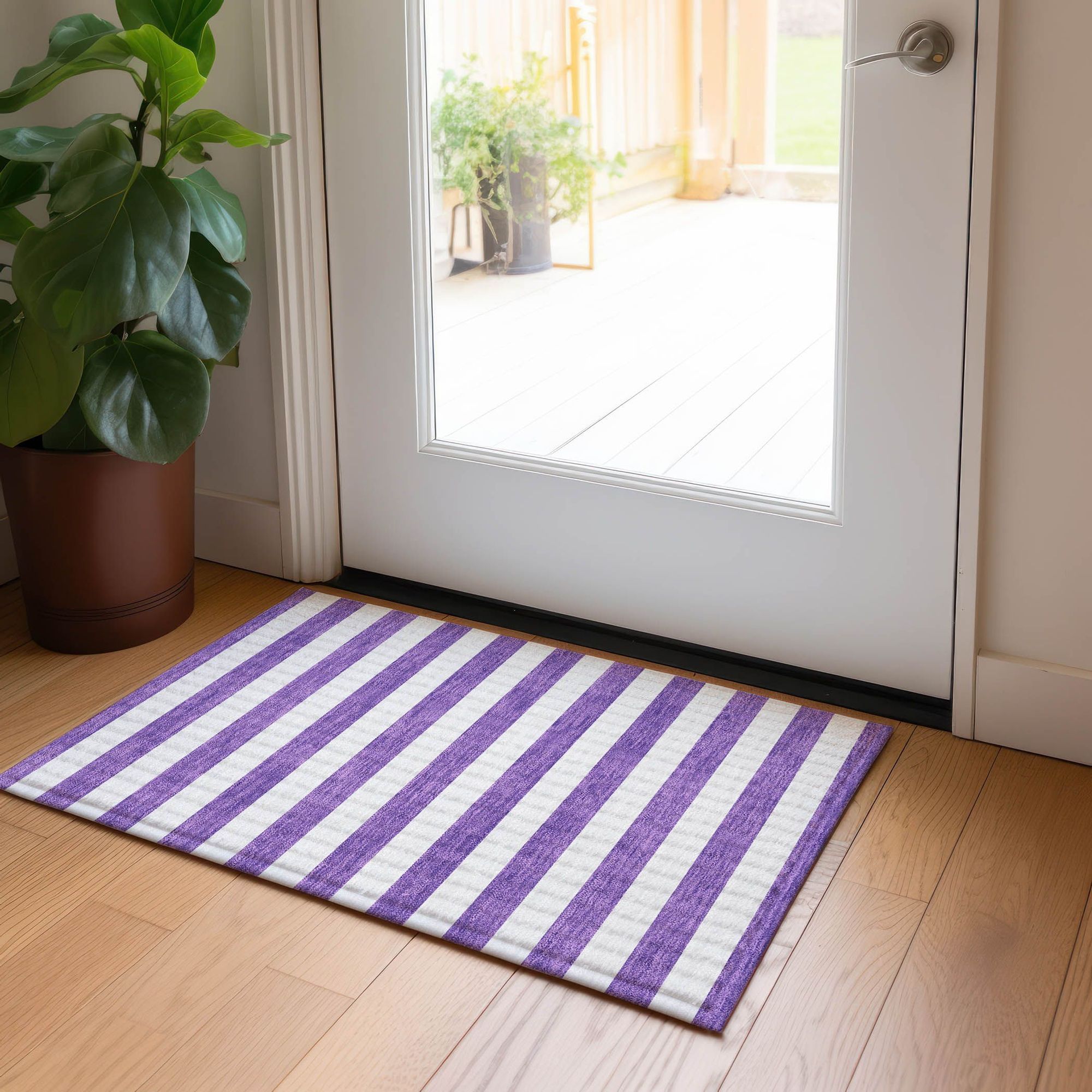 Machine Made ACN528 Purple Rugs
