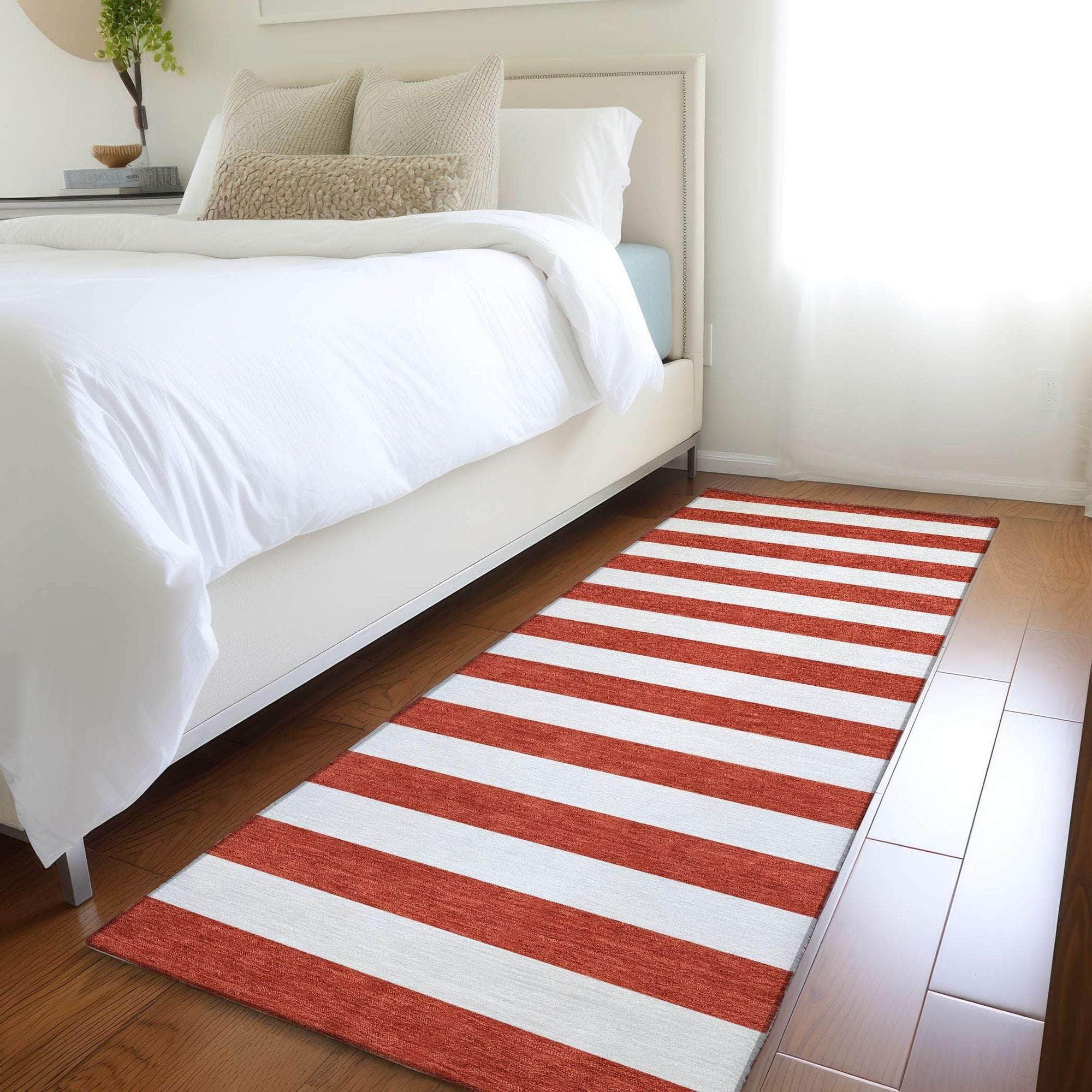 Machine Made ACN528 Red Rugs