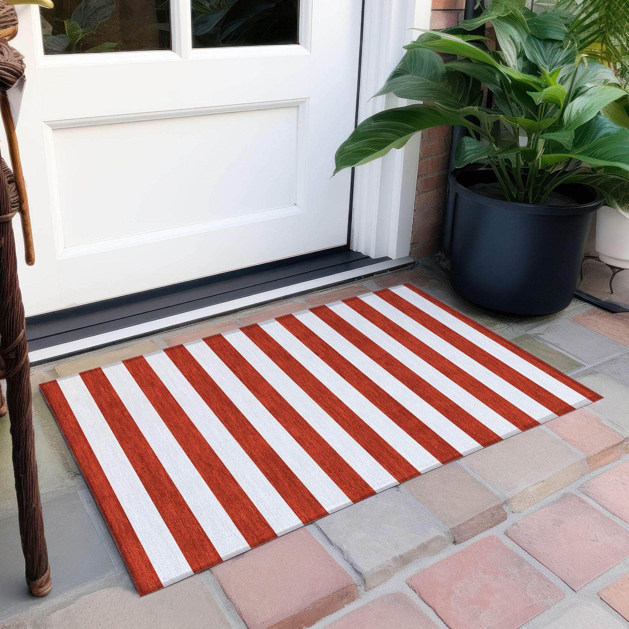 Machine Made ACN528 Red Rugs
