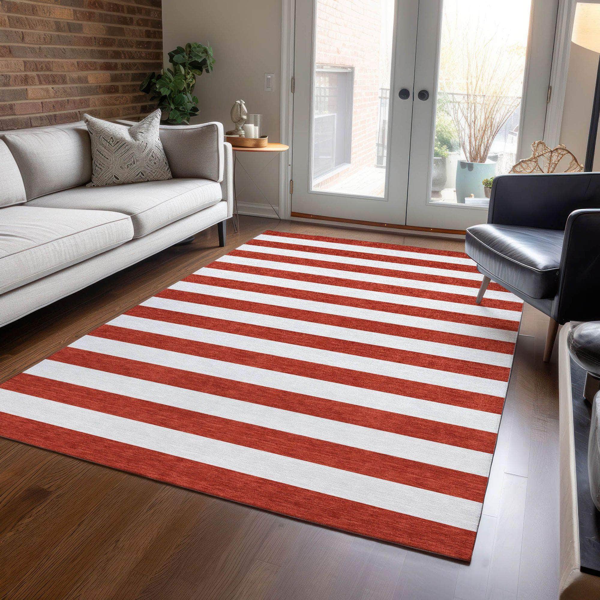 Machine Made ACN528 Red Rugs