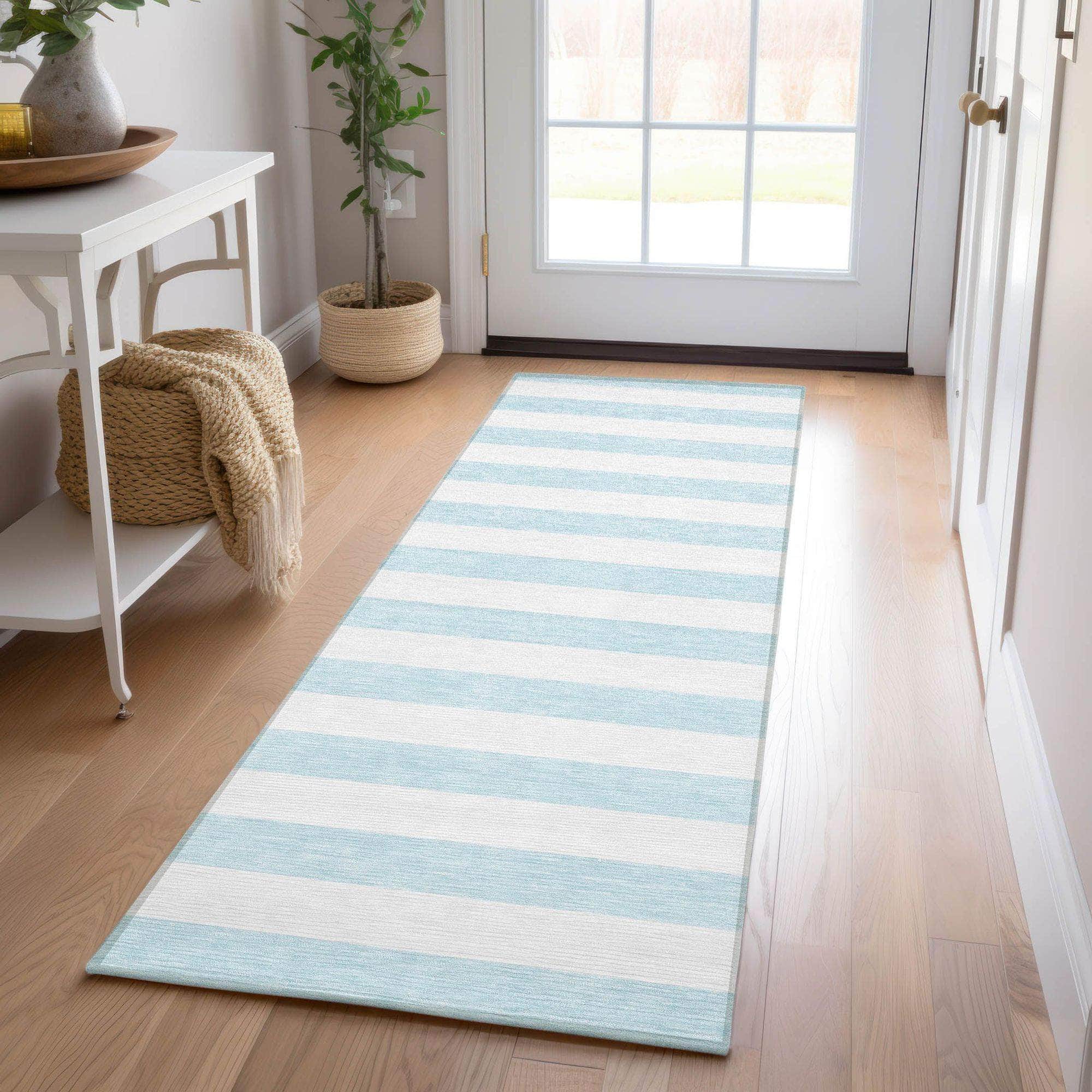 Machine Made ACN528 Sky Blue Rugs