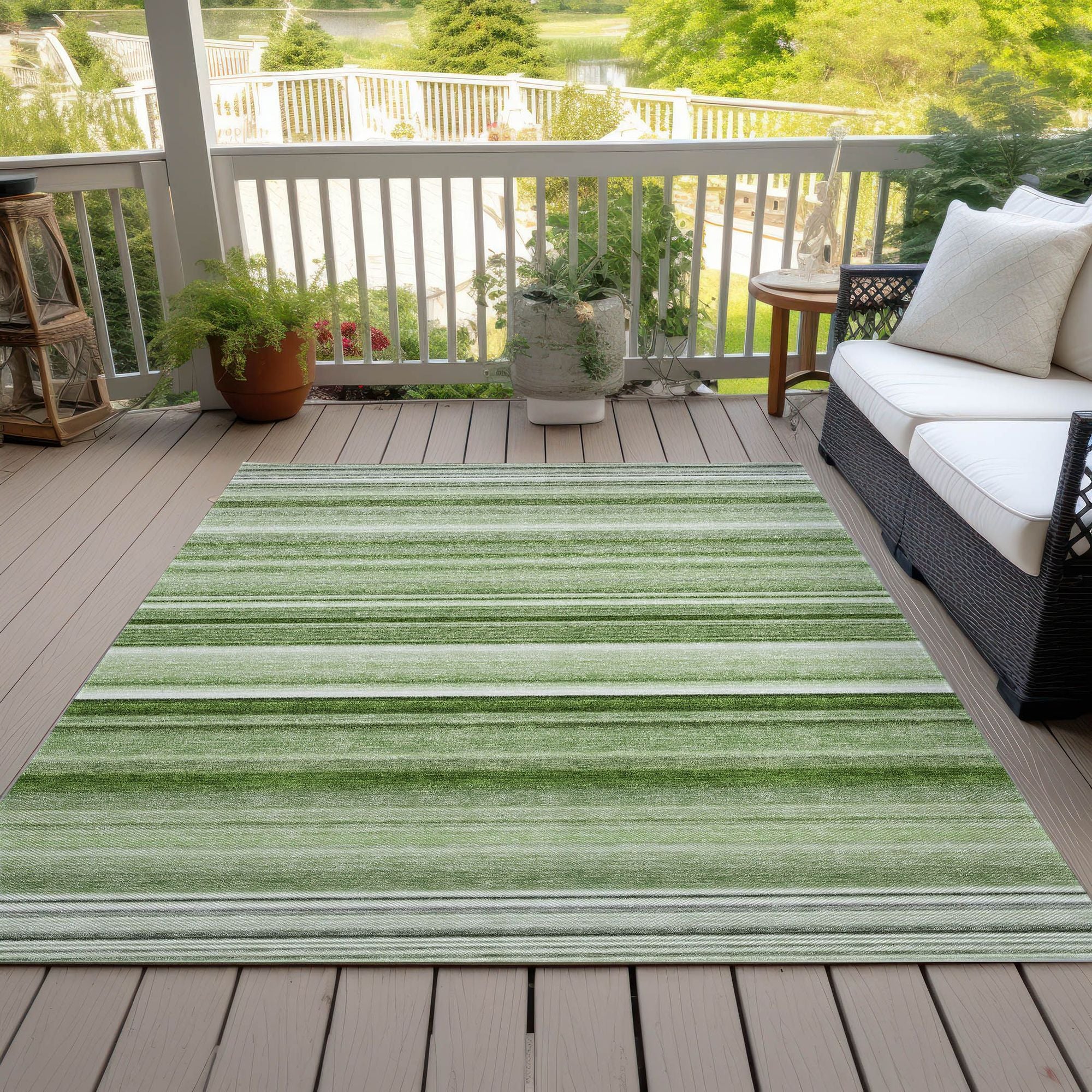 Machine Made ACN529 Aloe Green Rugs