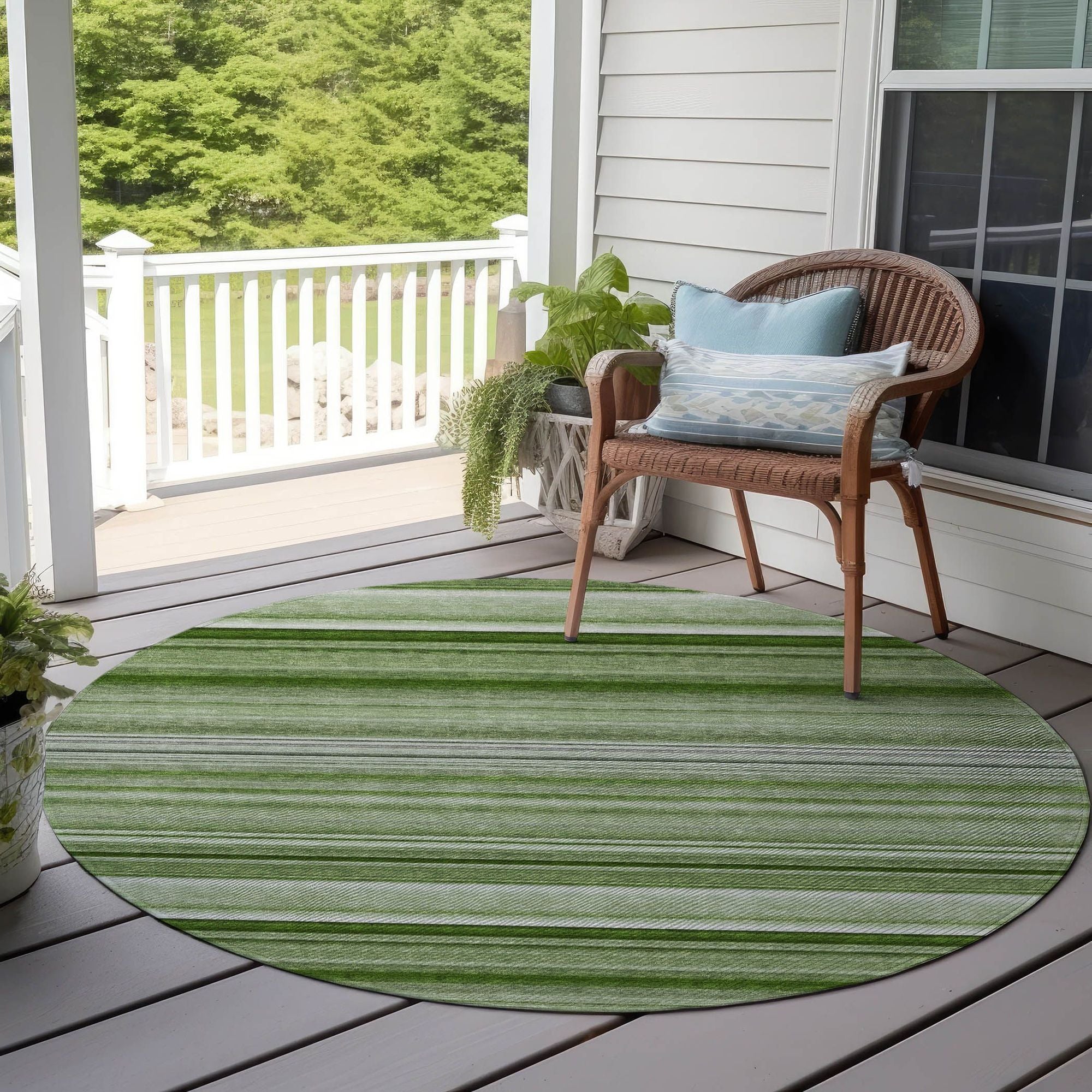 Machine Made ACN529 Aloe Green Rugs