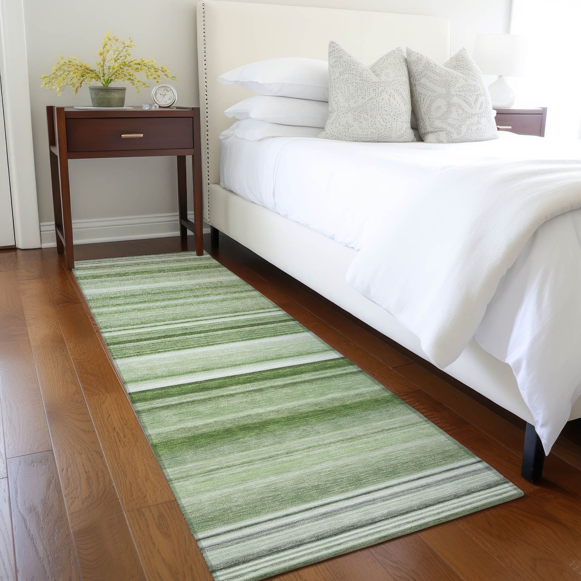 Machine Made ACN529 Aloe Green Rugs