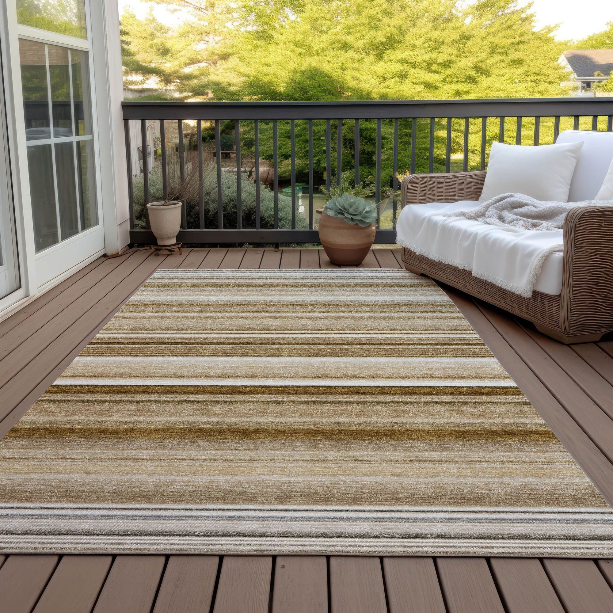 Machine Made ACN529 Chocolate Brown Rugs