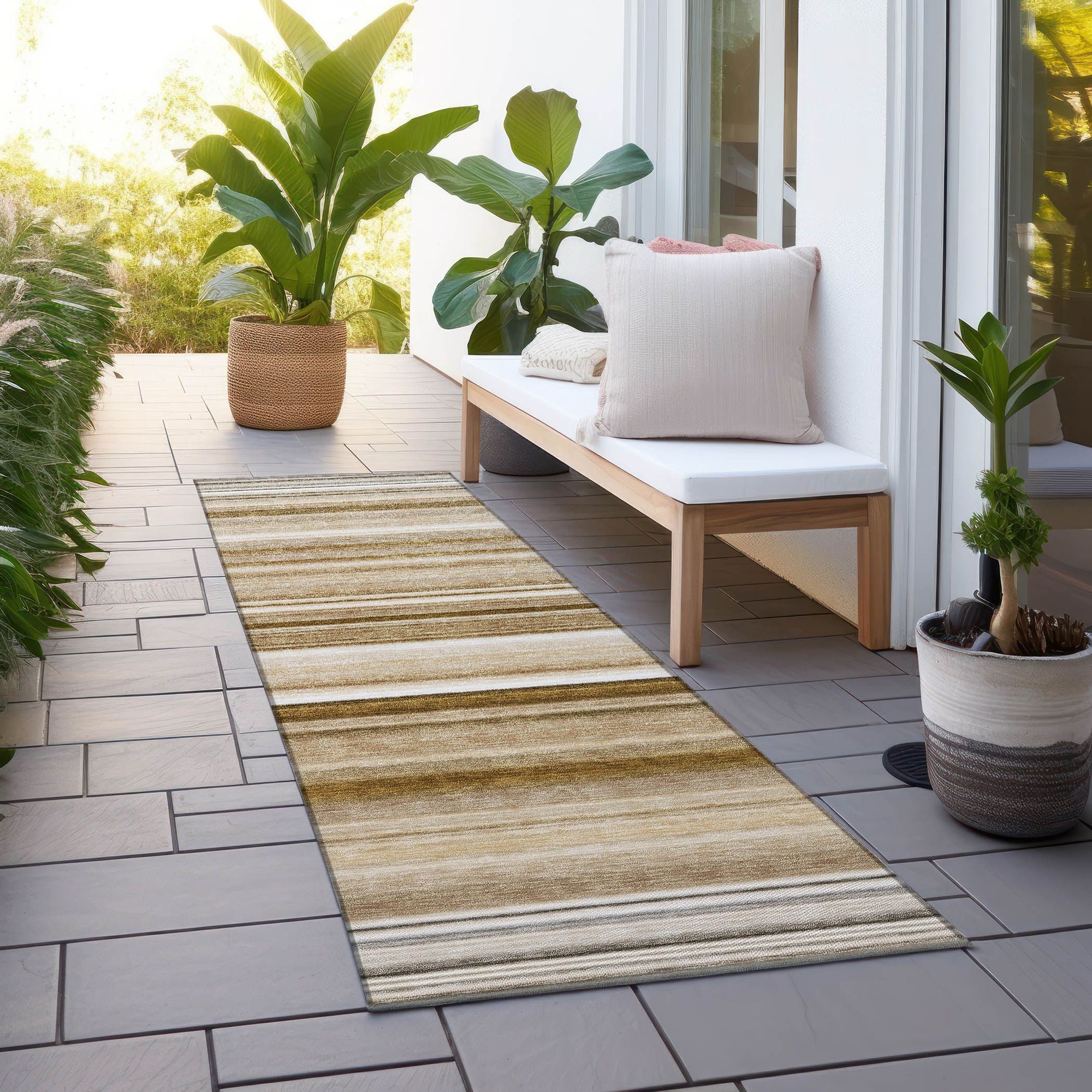 Machine Made ACN529 Chocolate Brown Rugs
