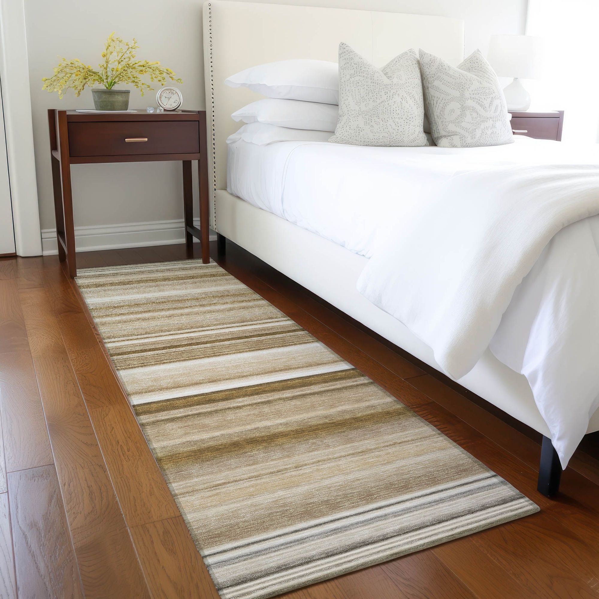 Machine Made ACN529 Chocolate Brown Rugs