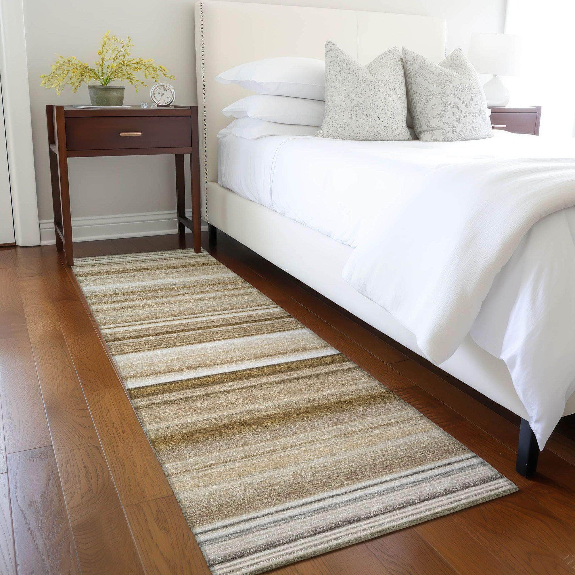 Machine Made ACN529 Chocolate Brown Rugs