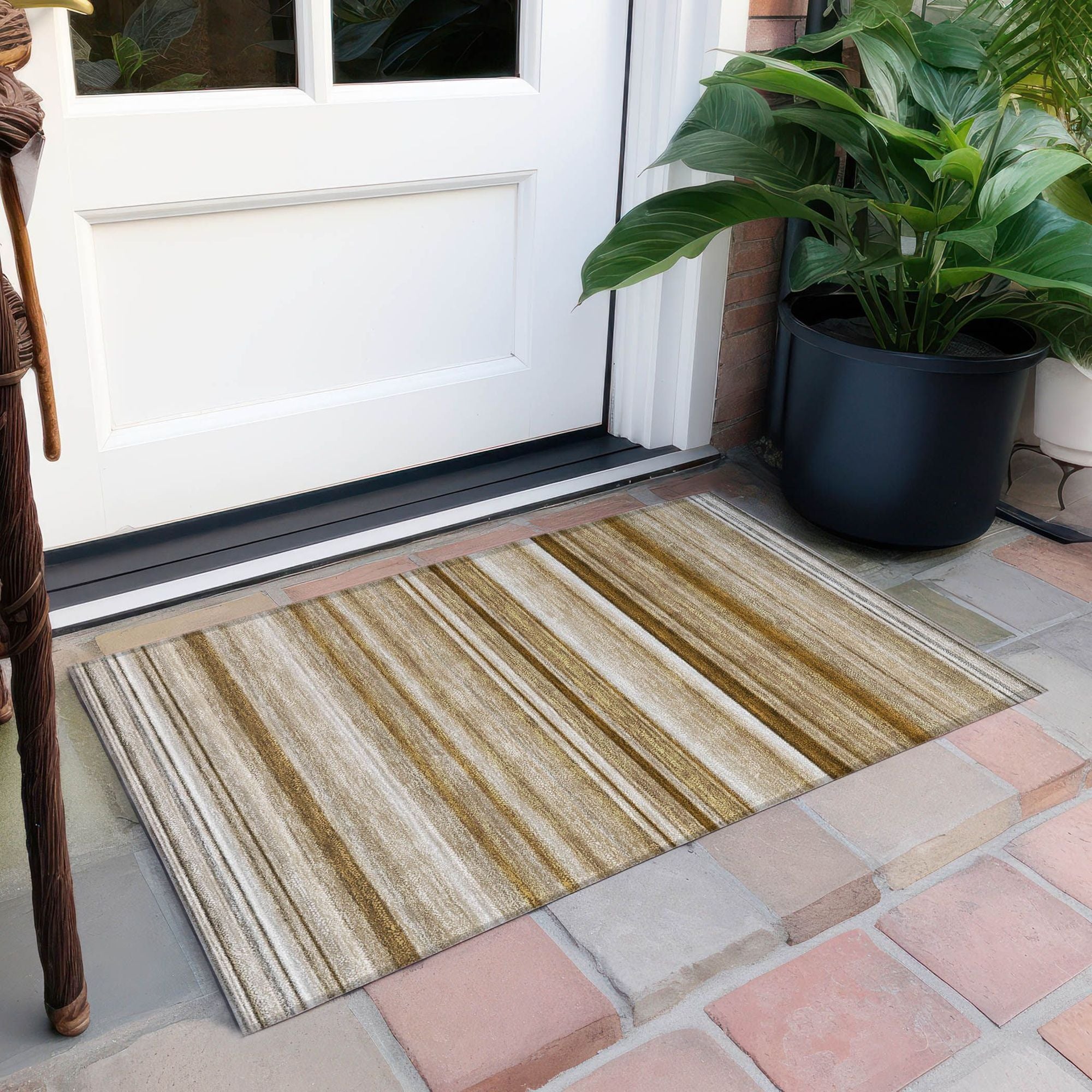 Machine Made ACN529 Chocolate Brown Rugs
