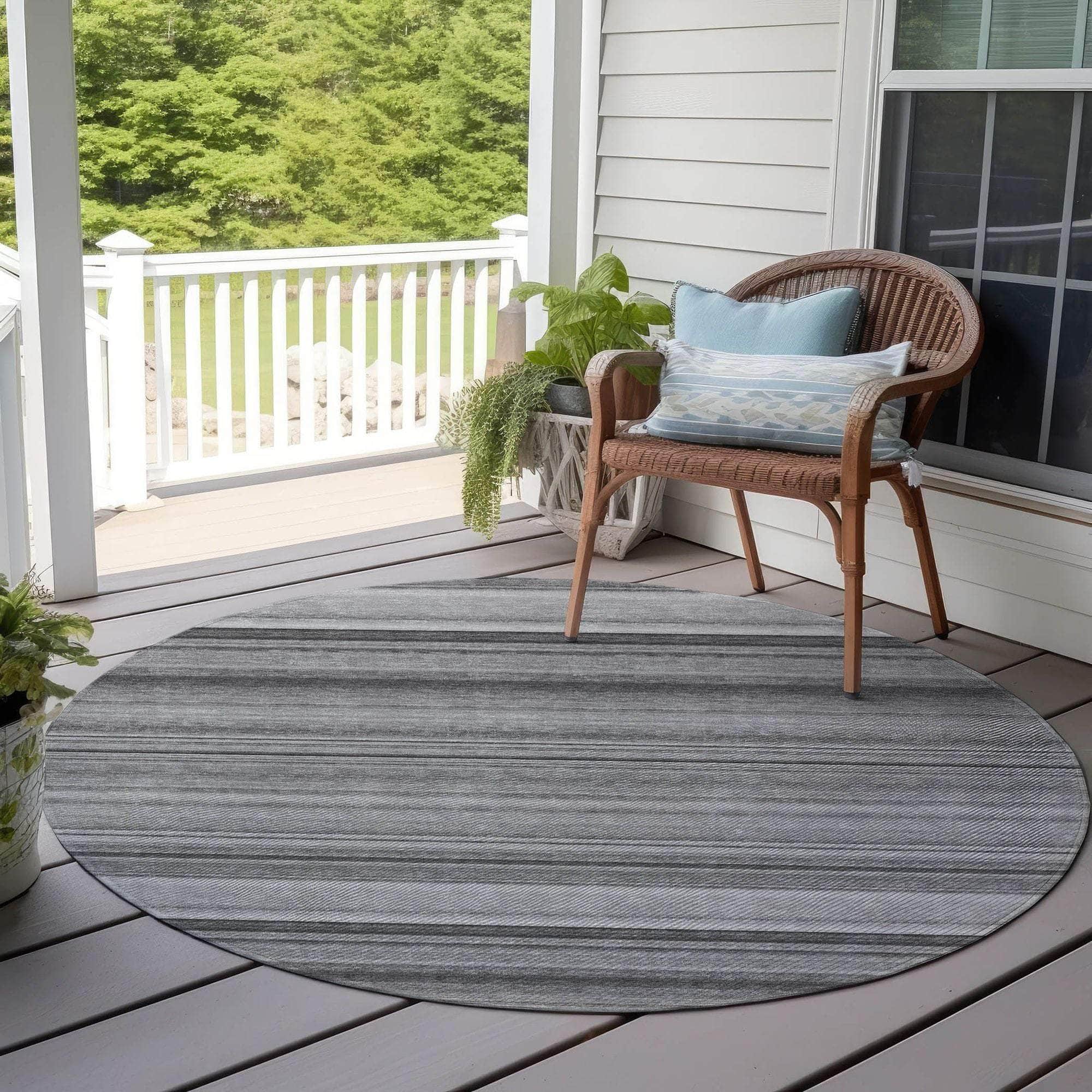 Machine Made ACN529 Gray Rugs