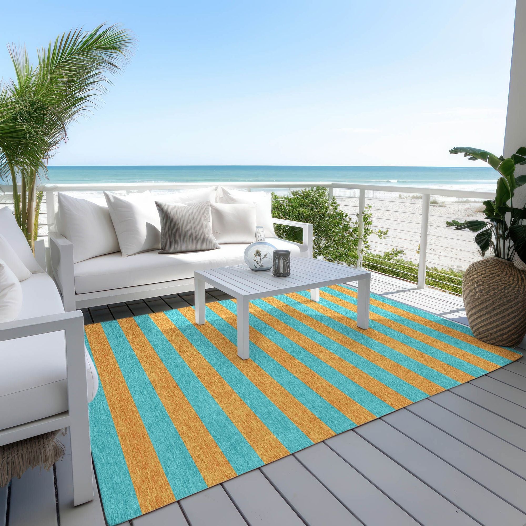 Machine Made ACN530 Aqua Teal Rugs