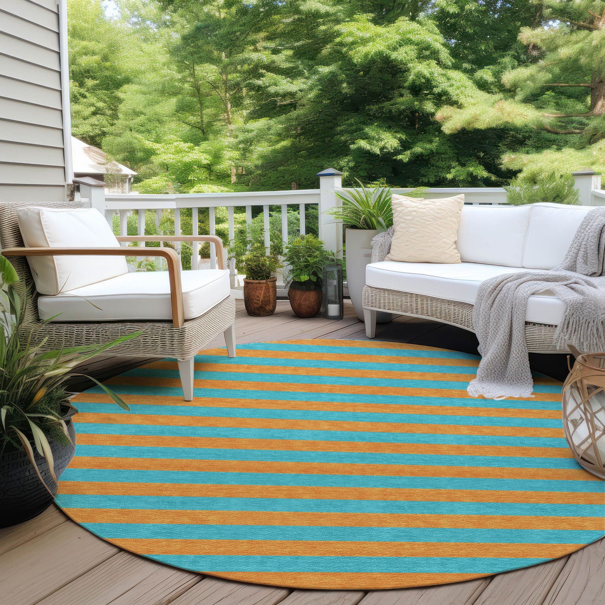 Machine Made ACN530 Aqua Teal Rugs