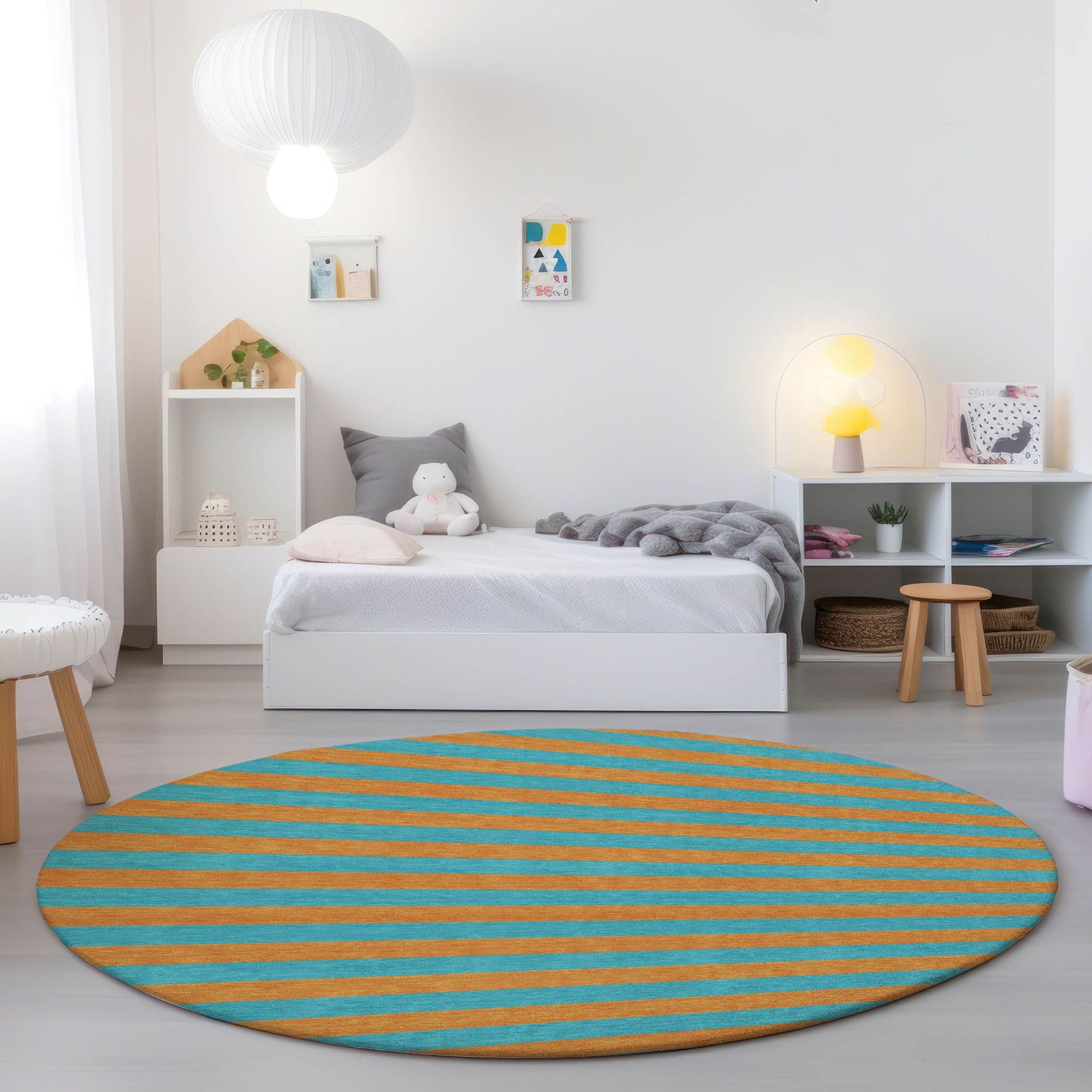 Machine Made ACN530 Aqua Teal Rugs