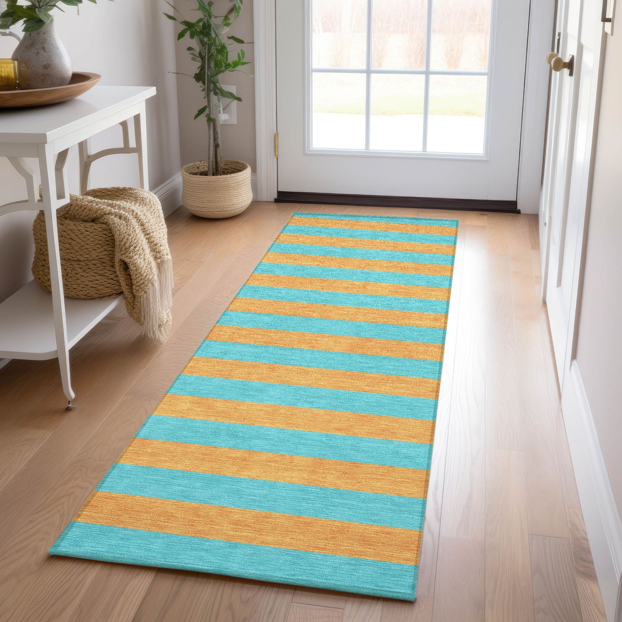 Machine Made ACN530 Aqua Teal Rugs