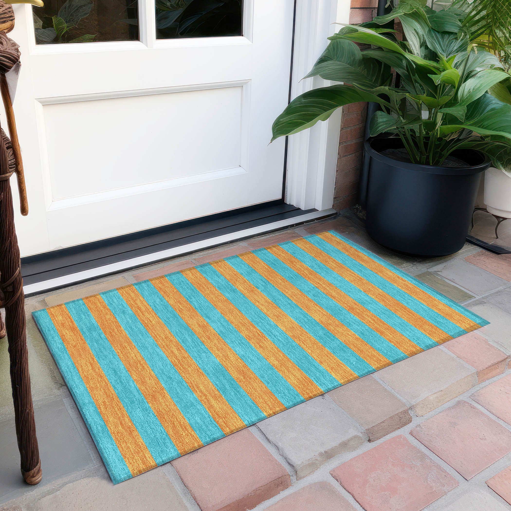 Machine Made ACN530 Aqua Teal Rugs