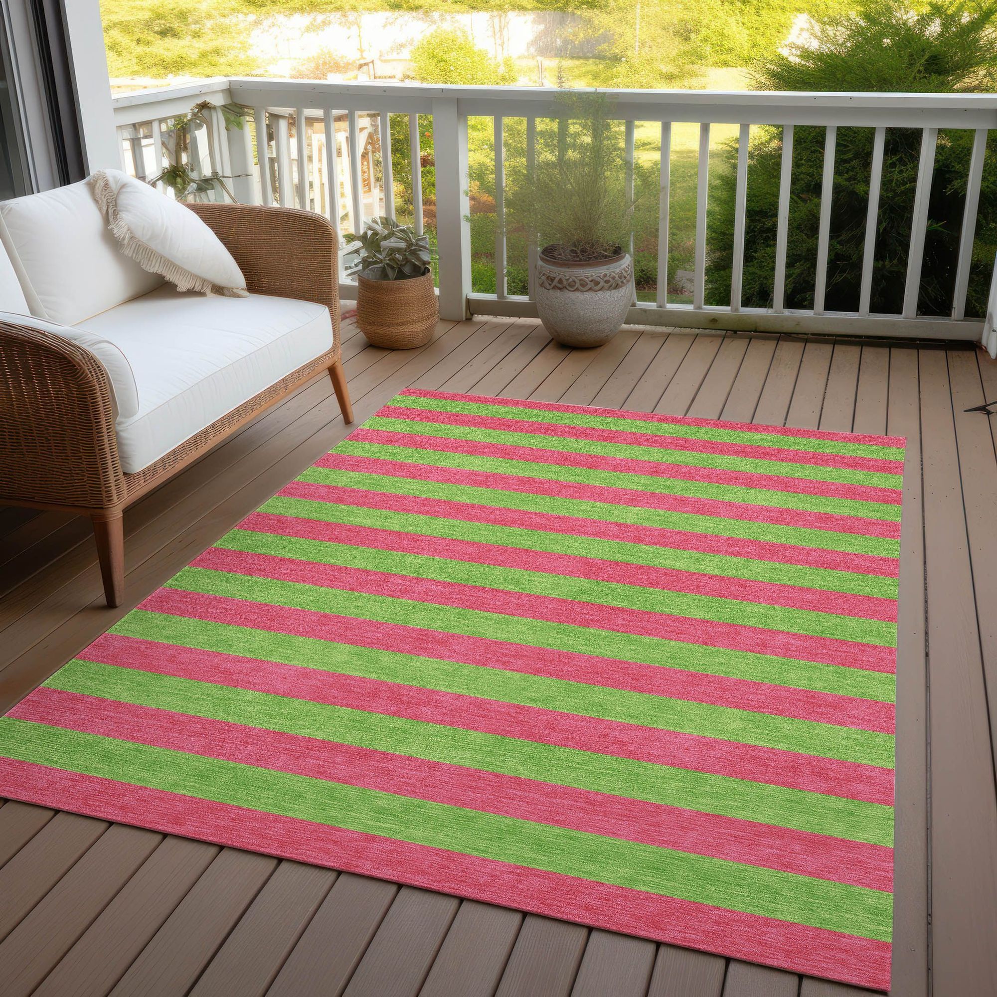 Machine Made ACN530 Blush Pink Rugs