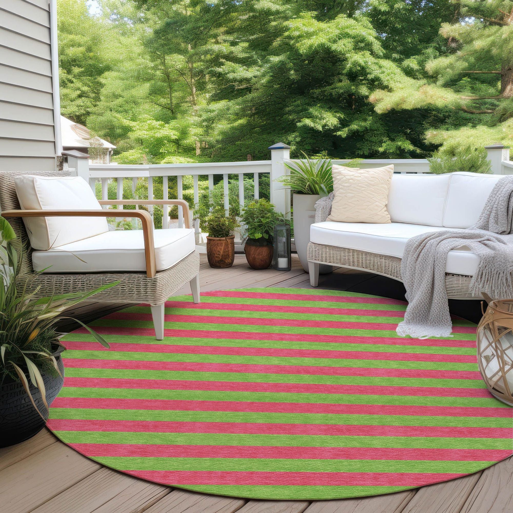 Machine Made ACN530 Blush Pink Rugs