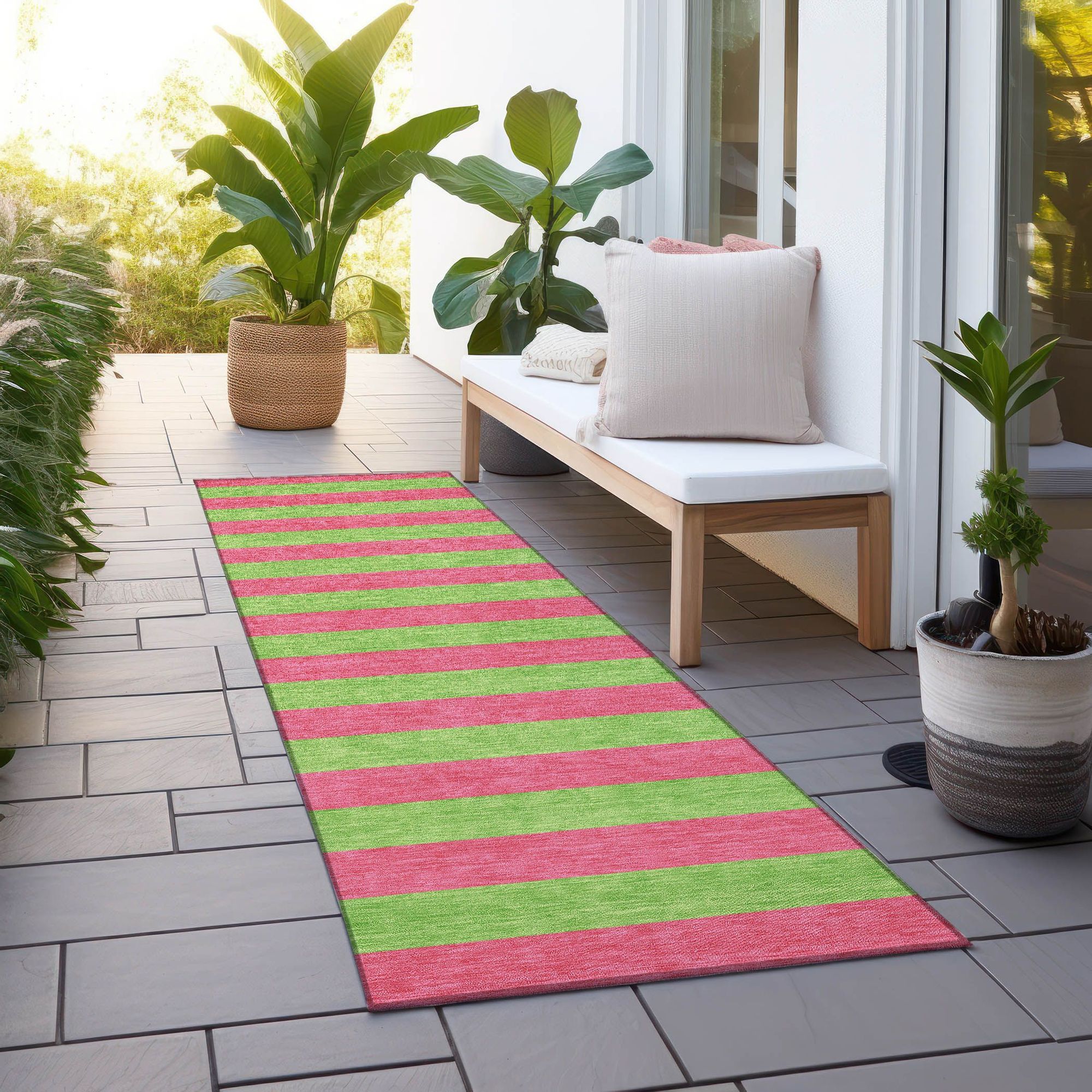Machine Made ACN530 Blush Pink Rugs