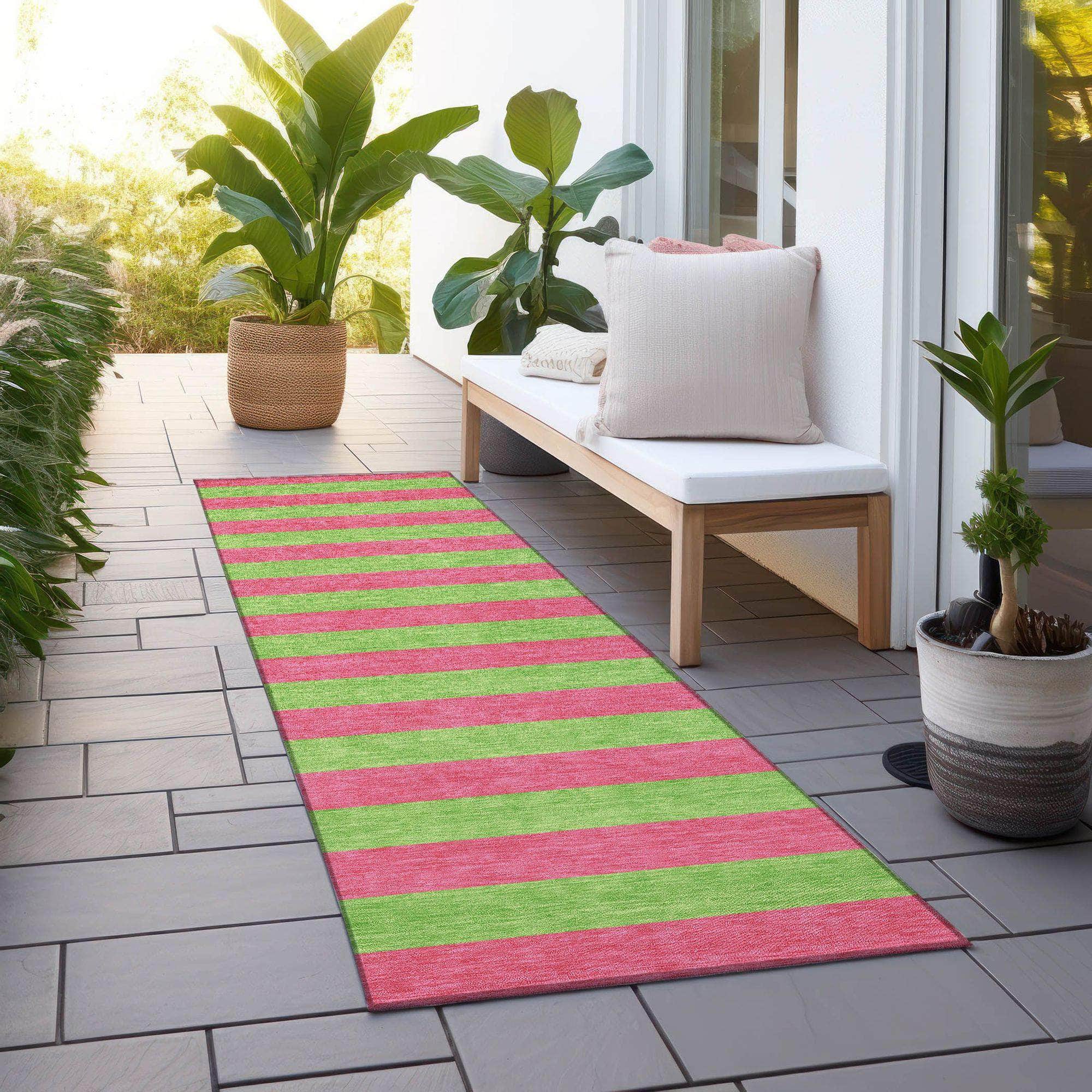 Machine Made ACN530 Blush Pink Rugs