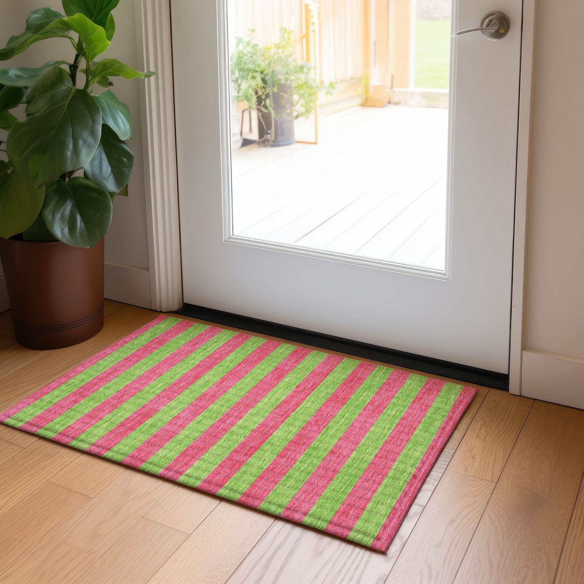 Machine Made ACN530 Blush Pink Rugs