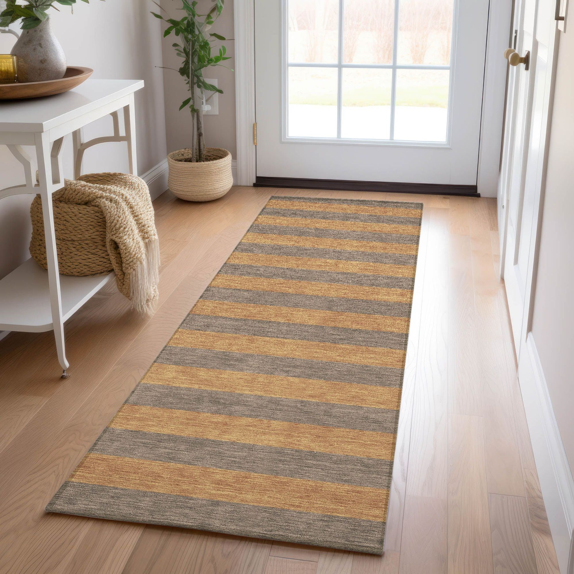 Machine Made ACN530 Fudge Brown Rugs