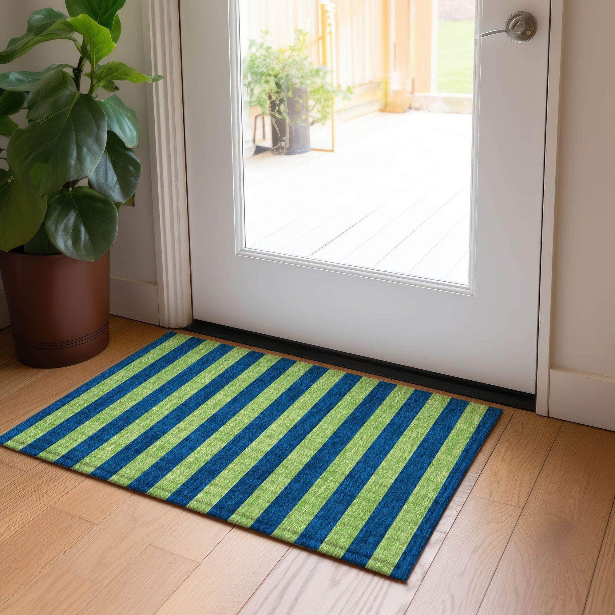 Machine Made ACN530 Navy Blue Rugs