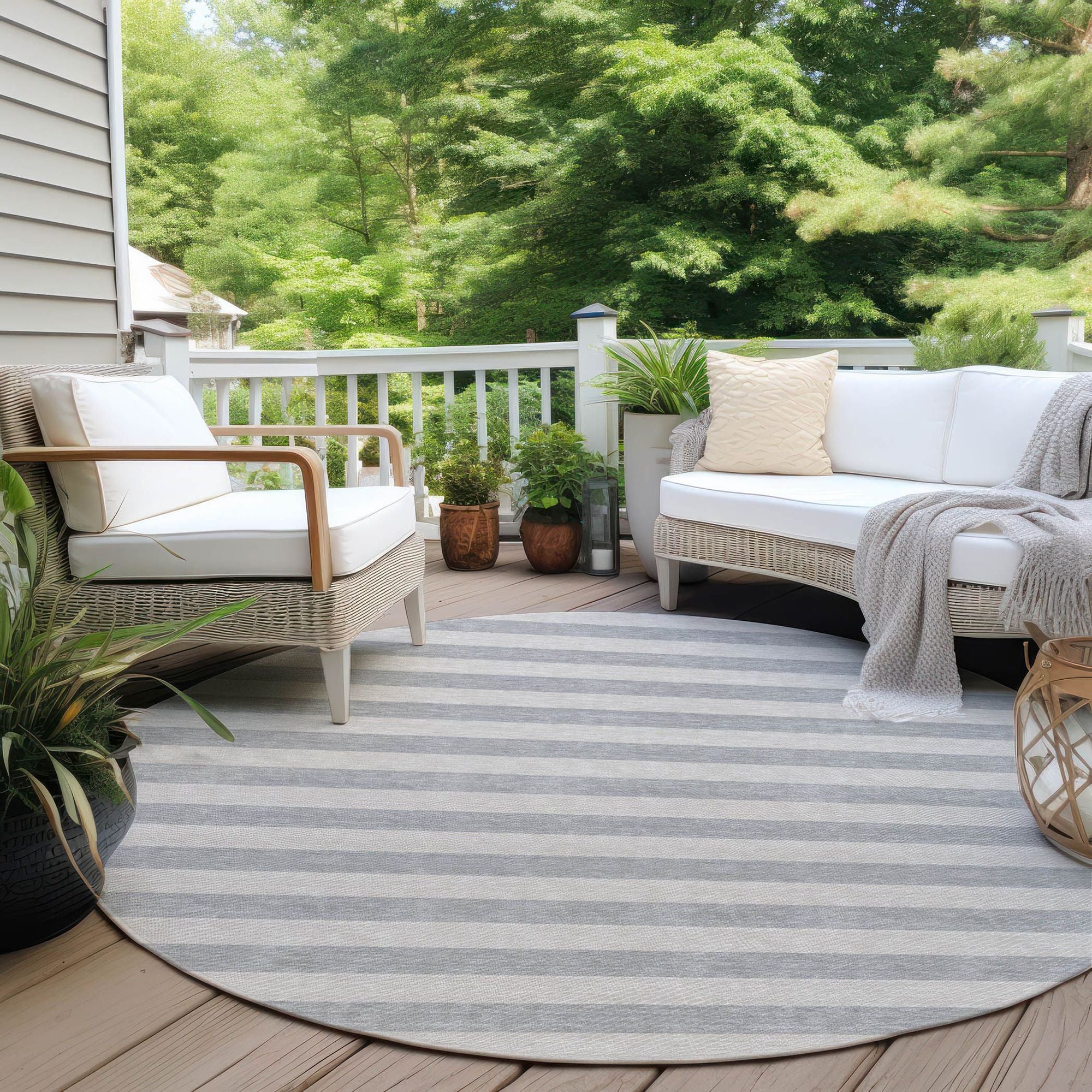 Machine Made ACN530 Pewter Gray Rugs
