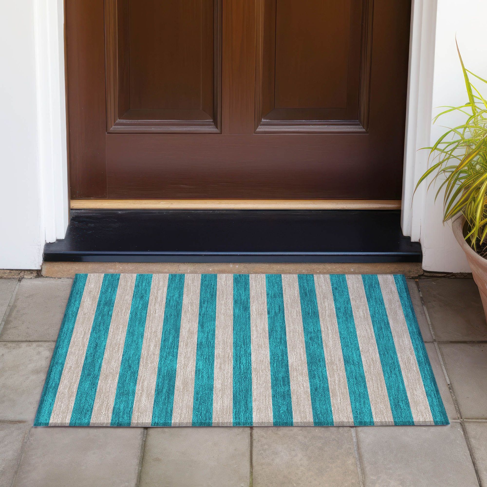 Machine Made ACN530 Turquoise Teal Rugs