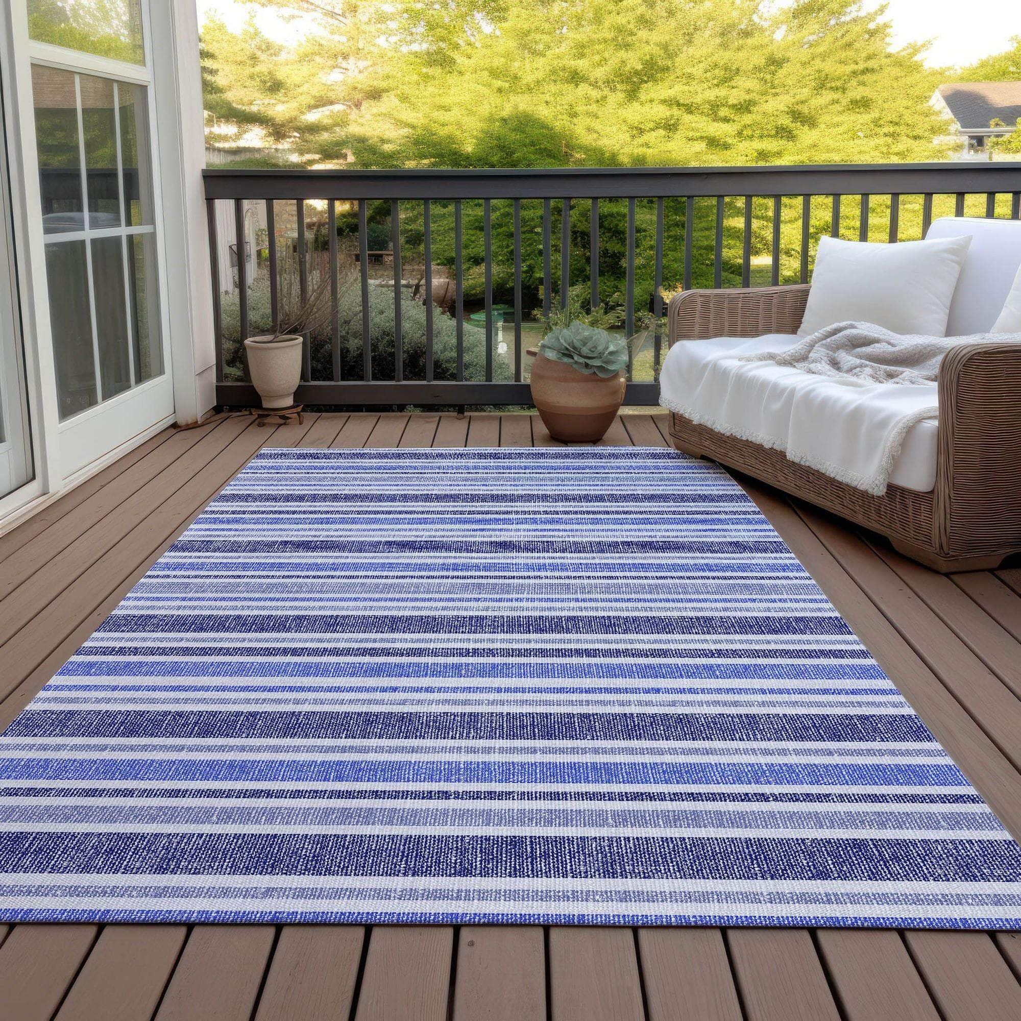 Machine Made ACN531 Blue Rugs