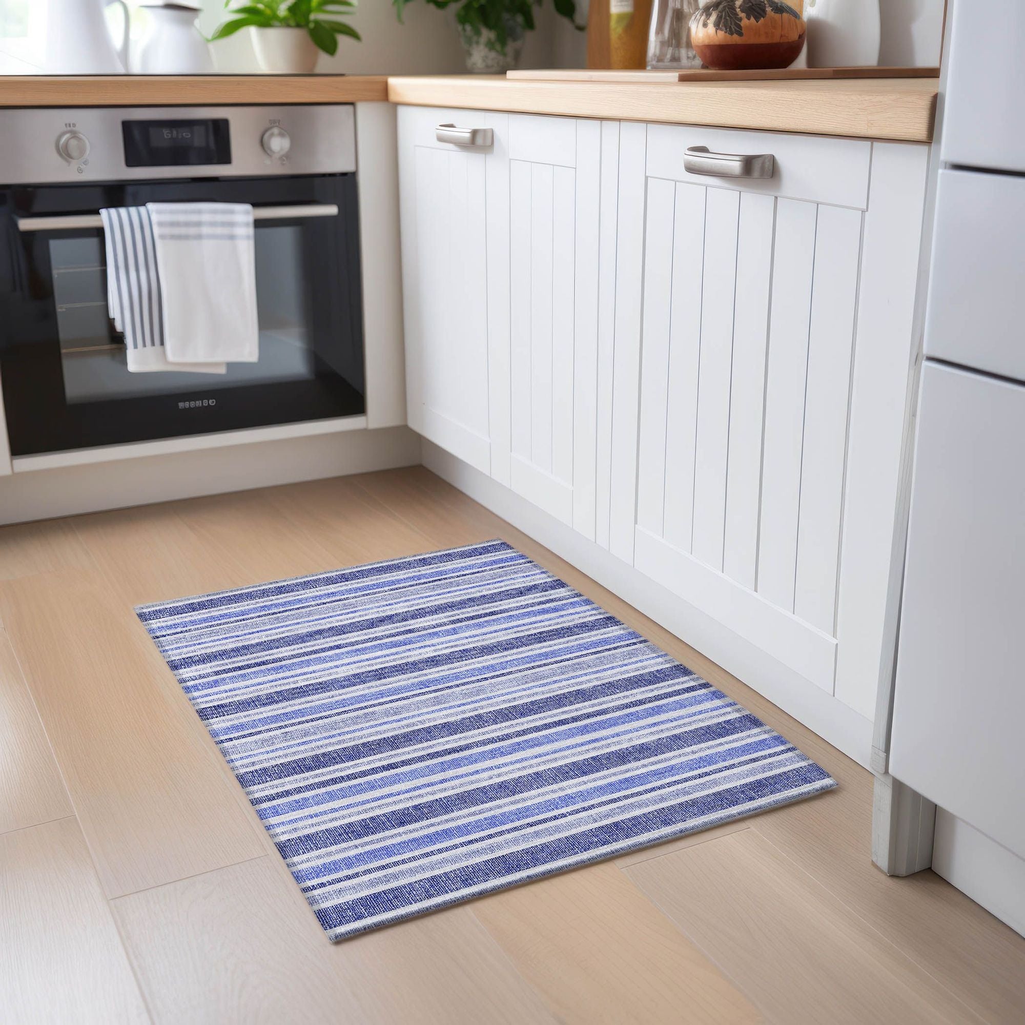 Machine Made ACN531 Blue Rugs