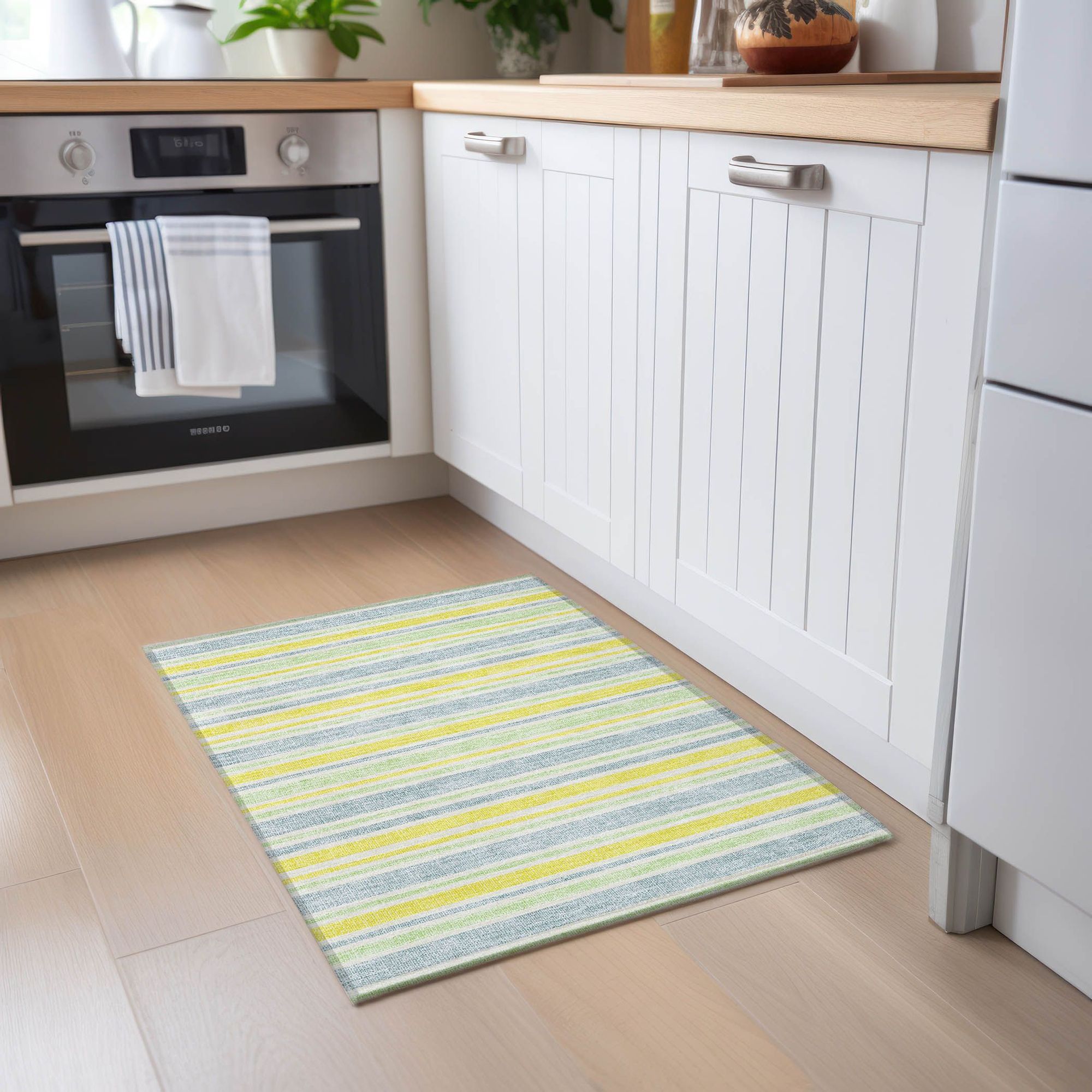 Machine Made ACN531 Denim Blue Rugs