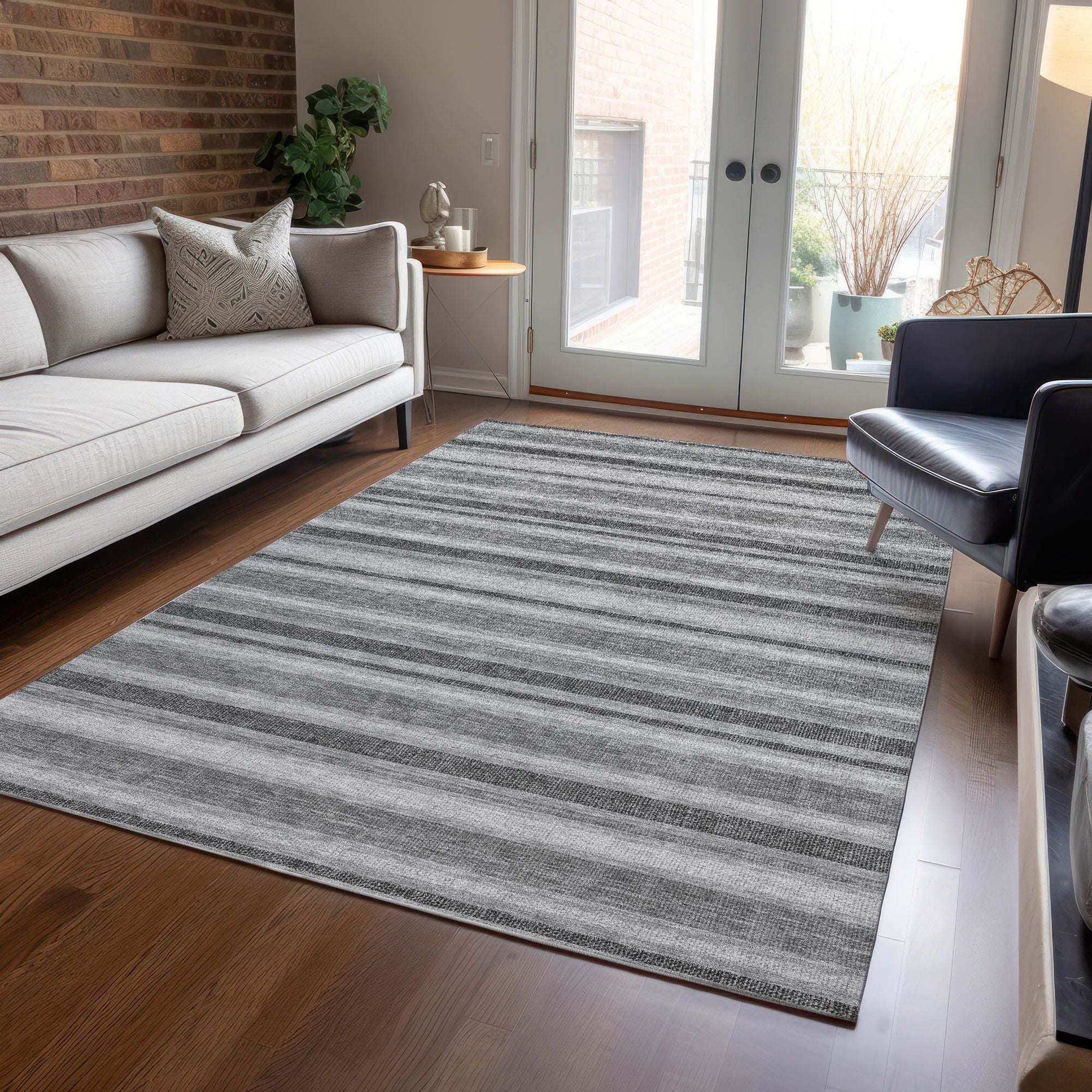 Machine Made ACN531 Gray Rugs