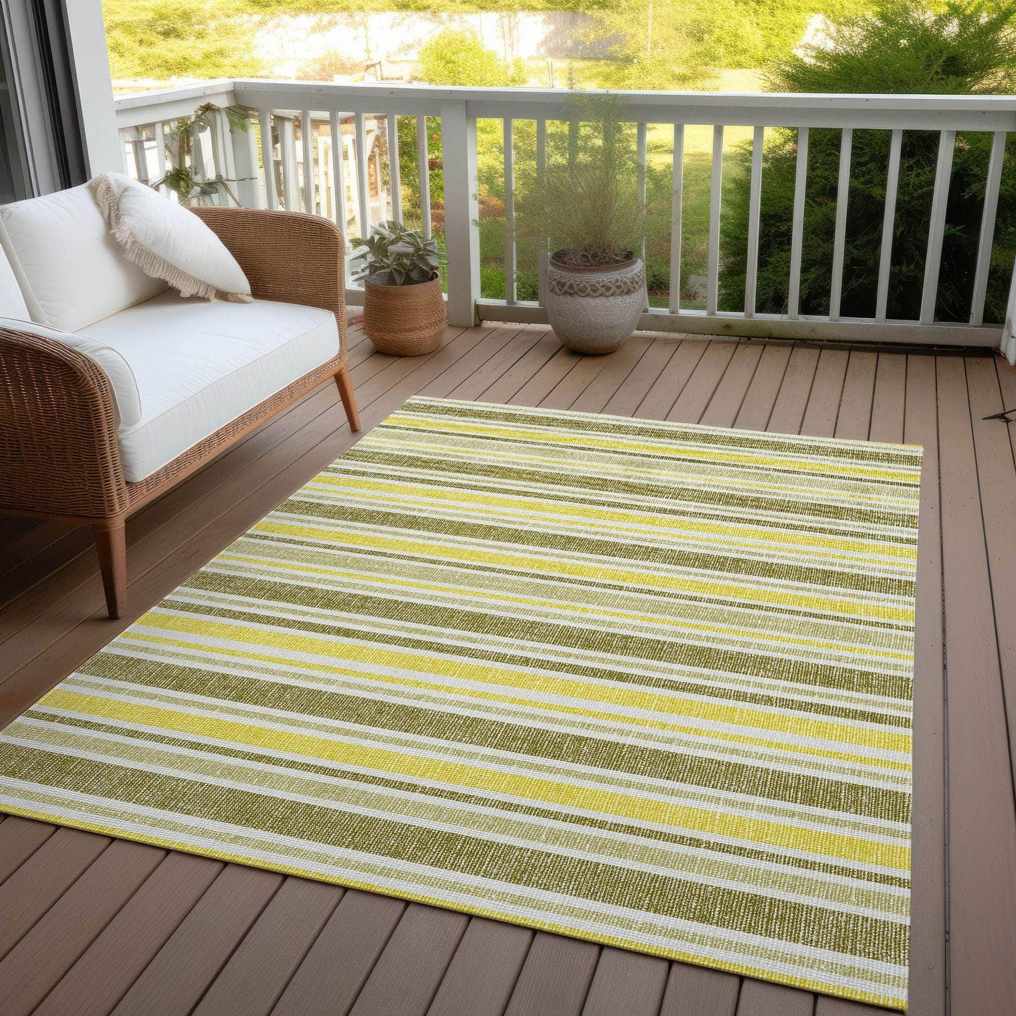 Machine Made ACN531 Khaki Brown Rugs