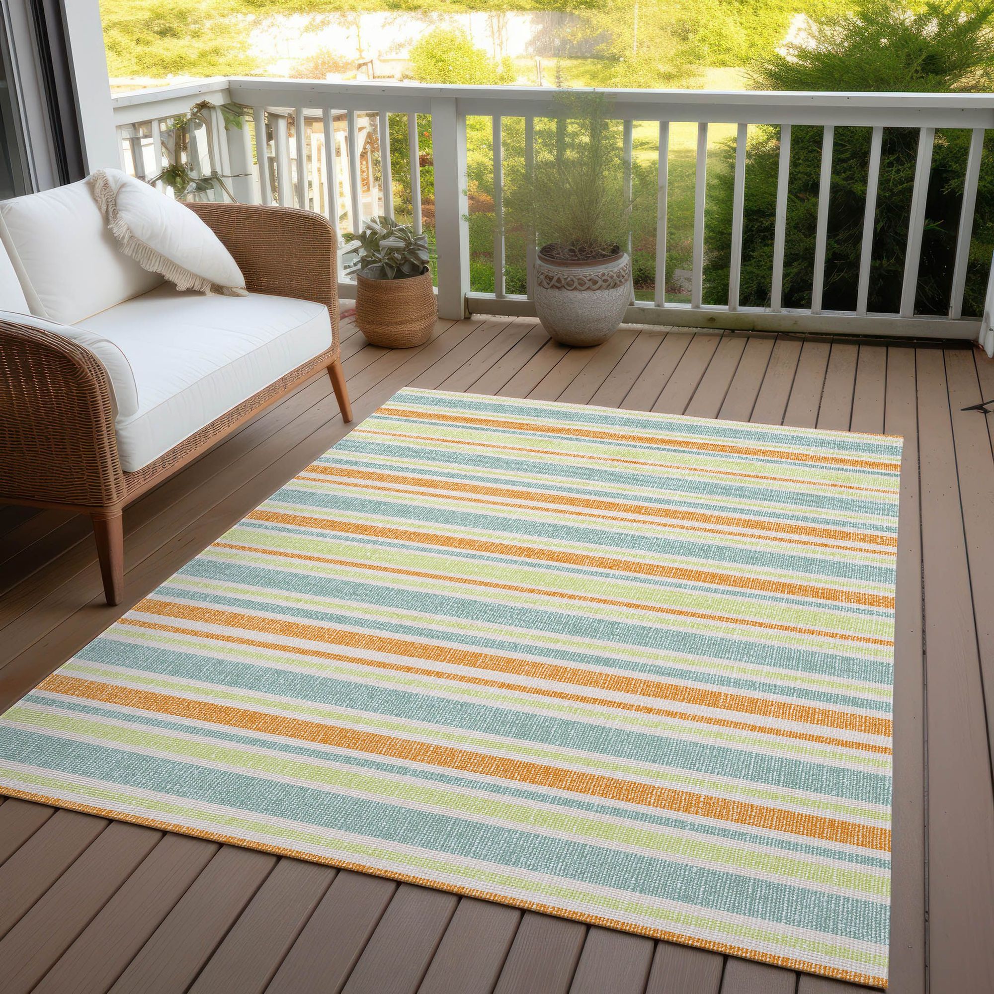Machine Made ACN531 Orange Rugs