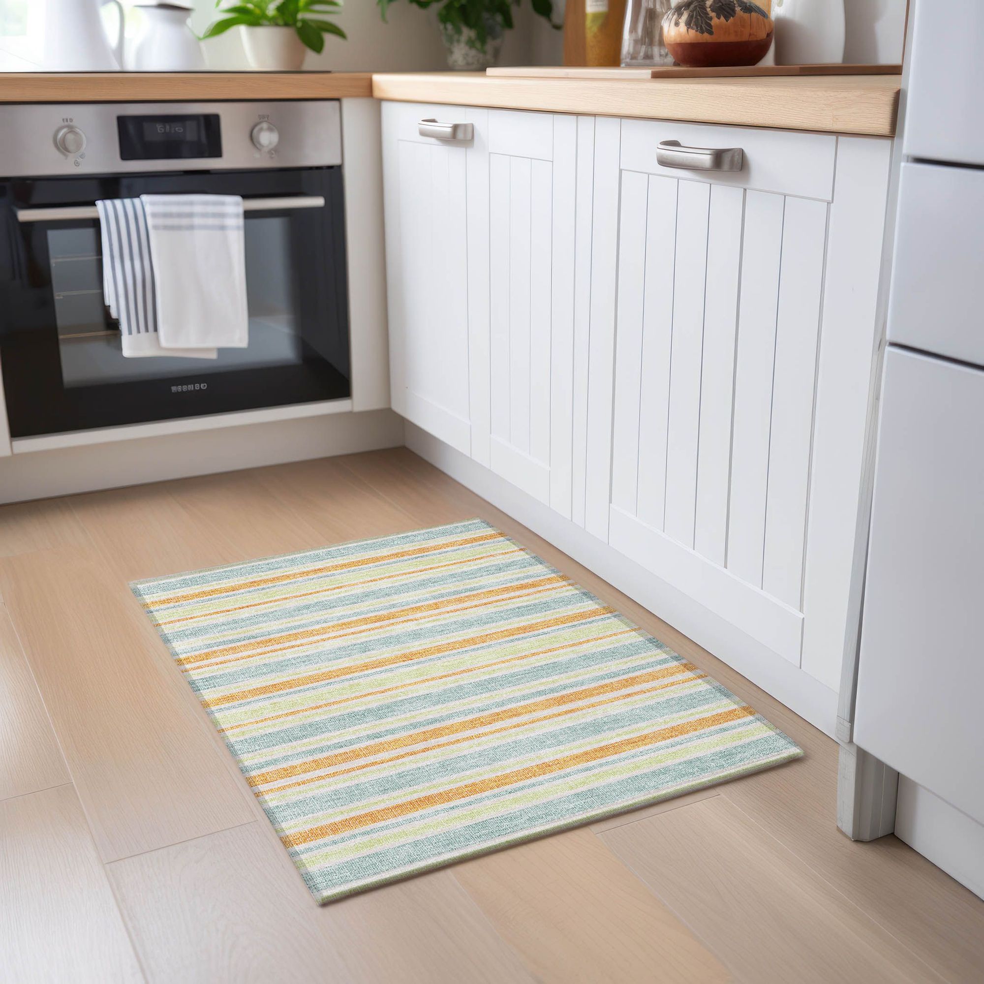 Machine Made ACN531 Orange Rugs