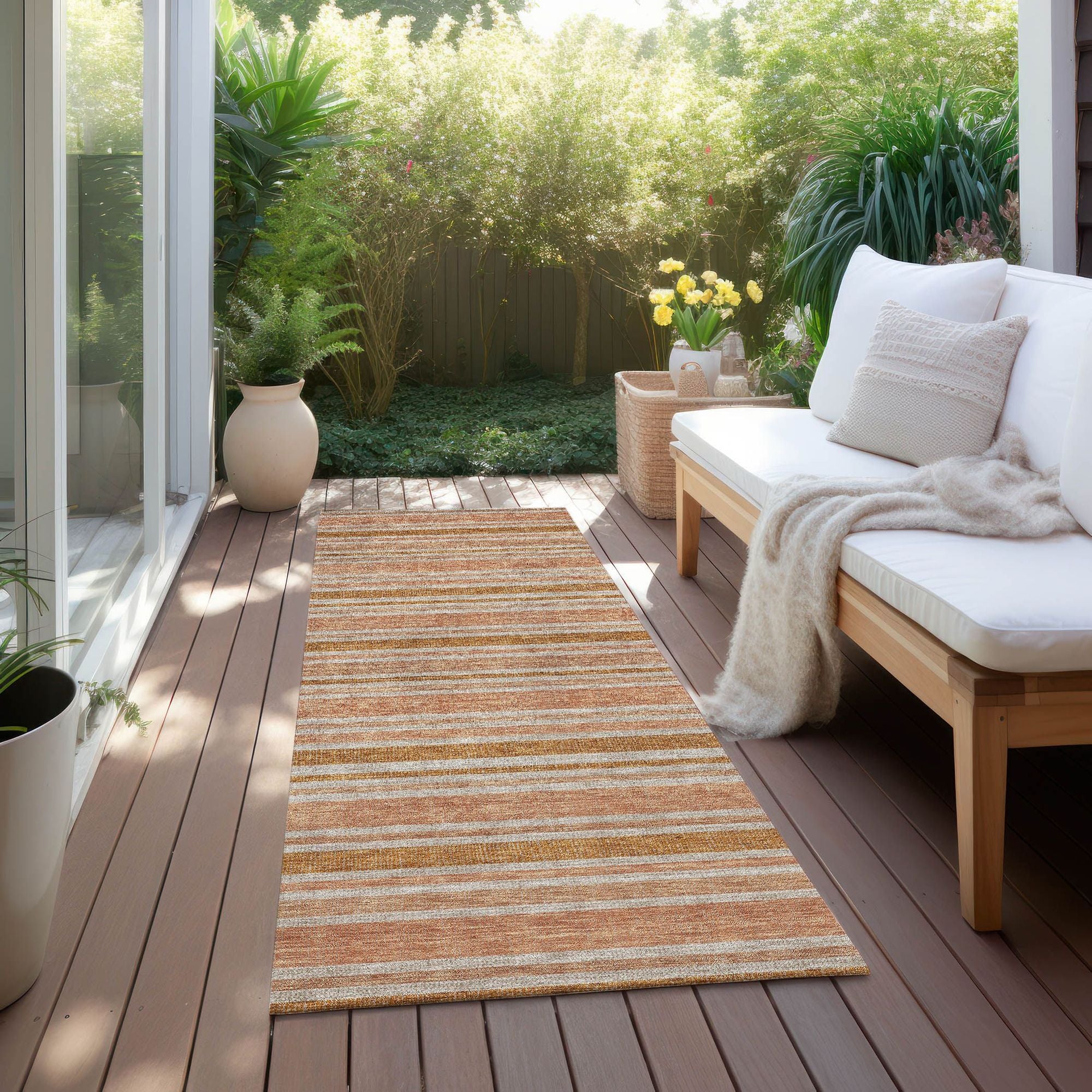 Machine Made ACN531 Paprika Orange Rugs