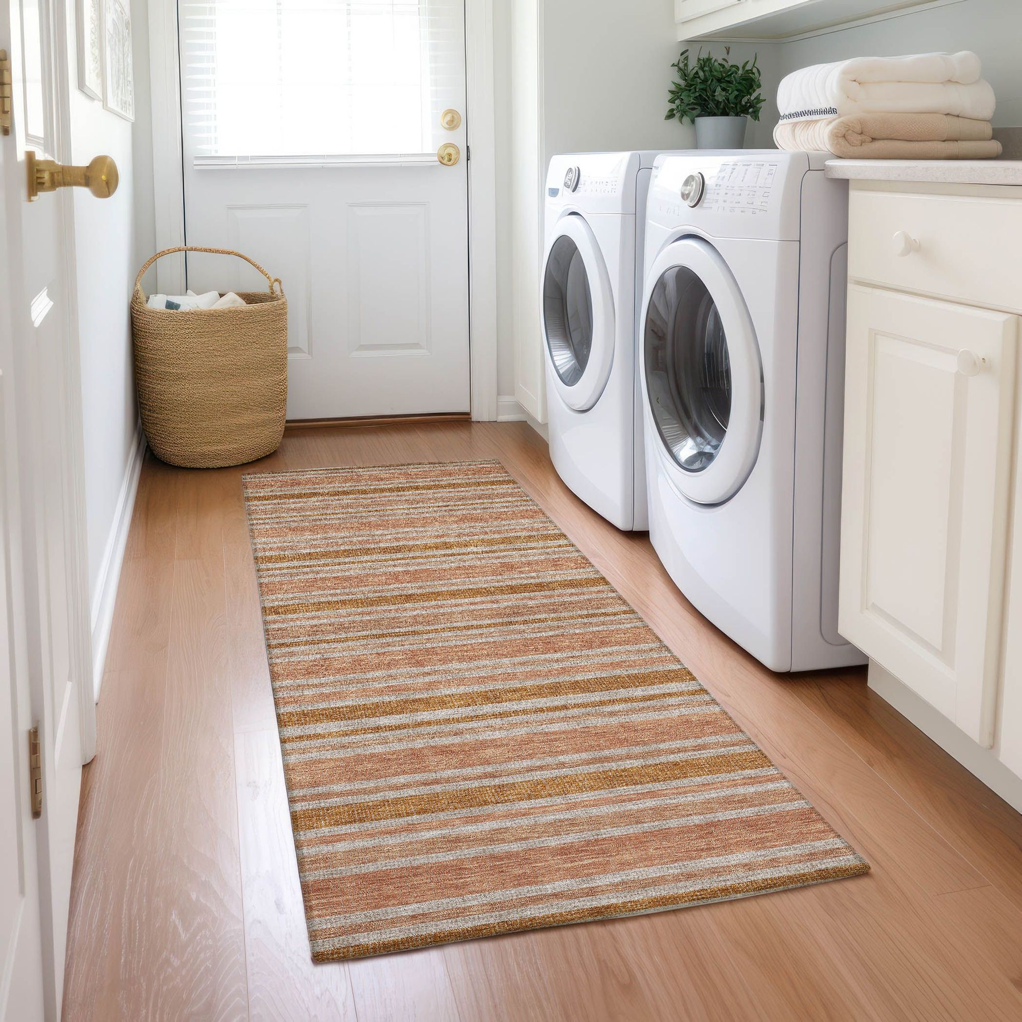 Machine Made ACN531 Paprika Orange Rugs