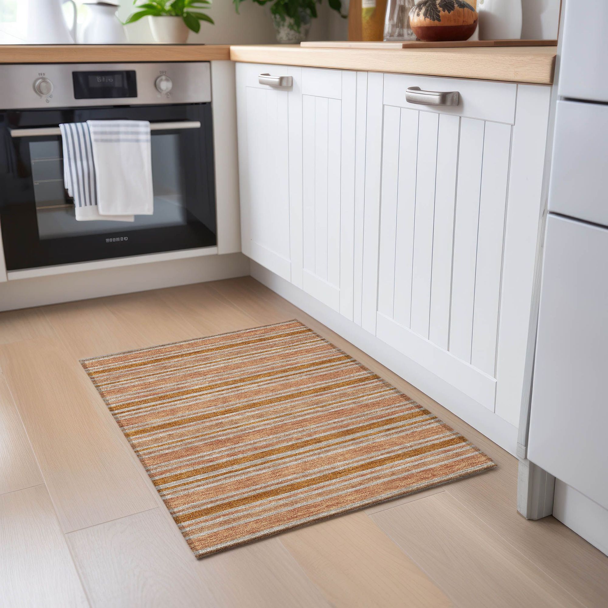 Machine Made ACN531 Paprika Orange Rugs