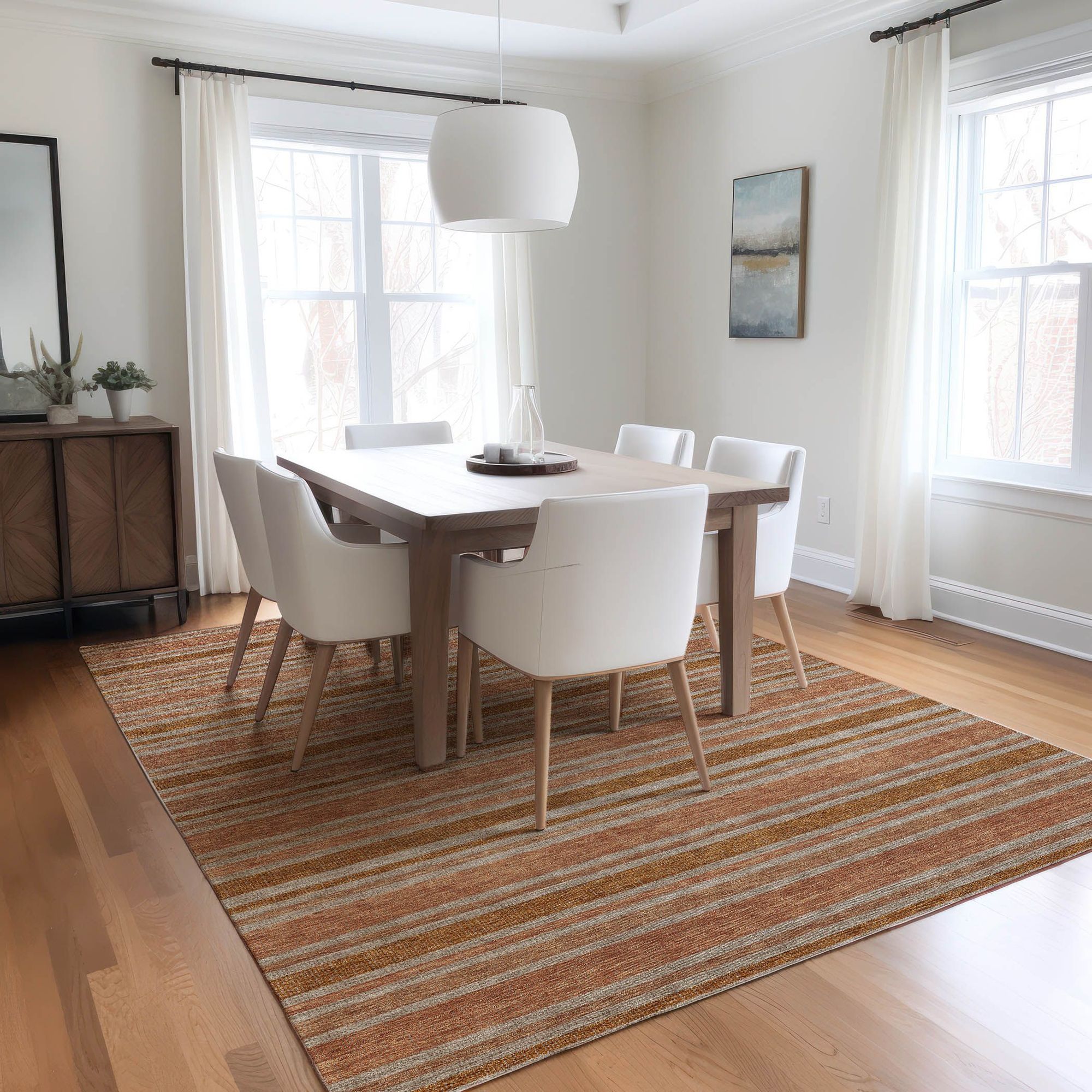 Machine Made ACN531 Paprika Orange Rugs