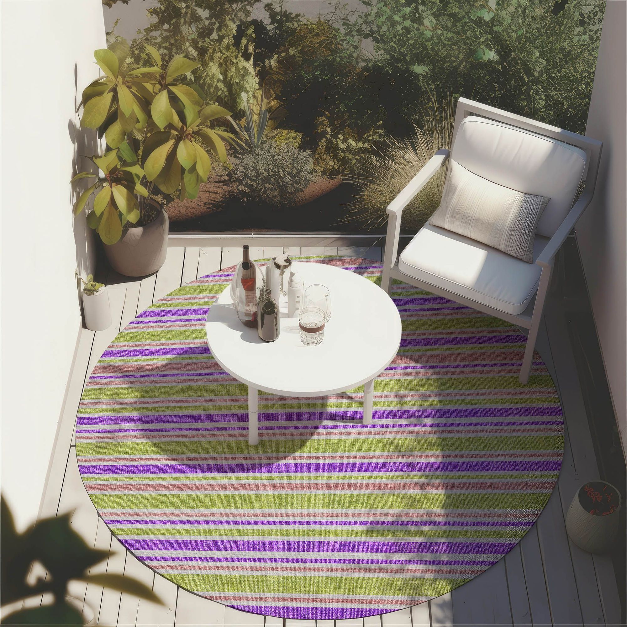 Machine Made ACN531 Purple Rugs