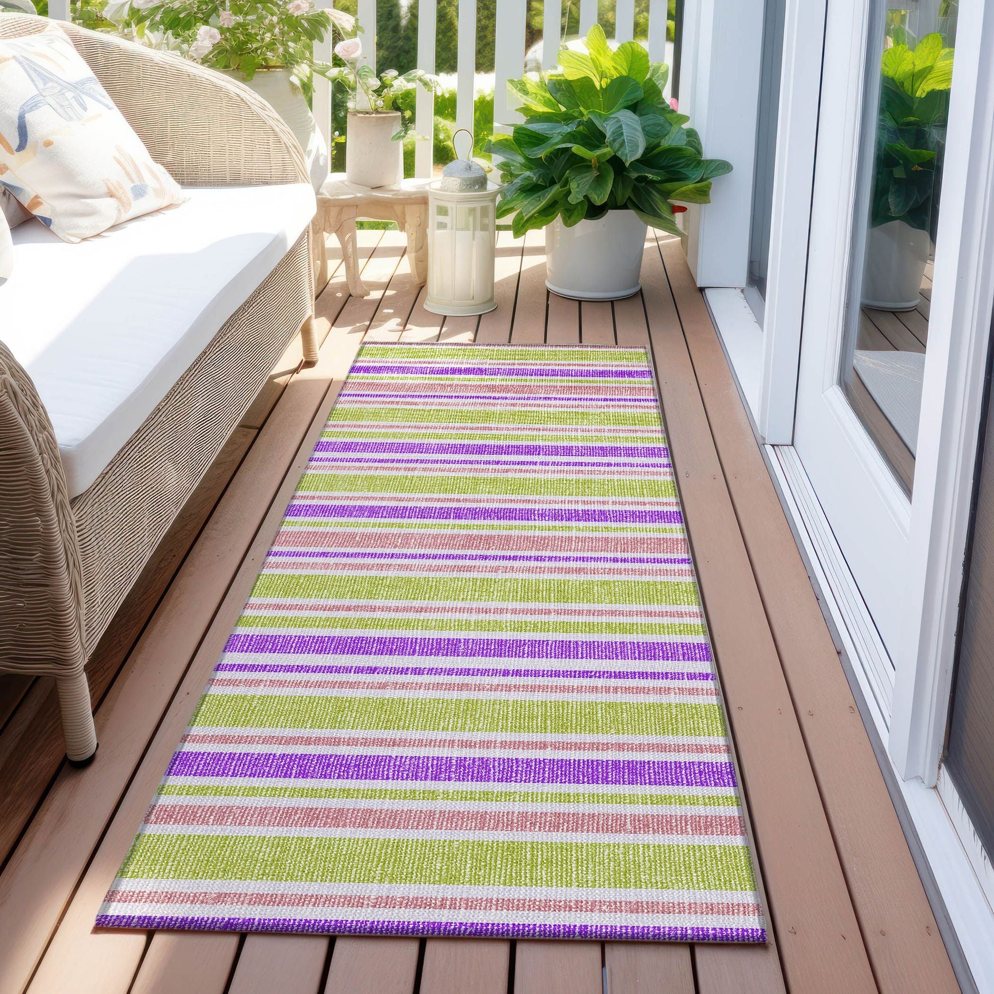 Machine Made ACN531 Purple Rugs