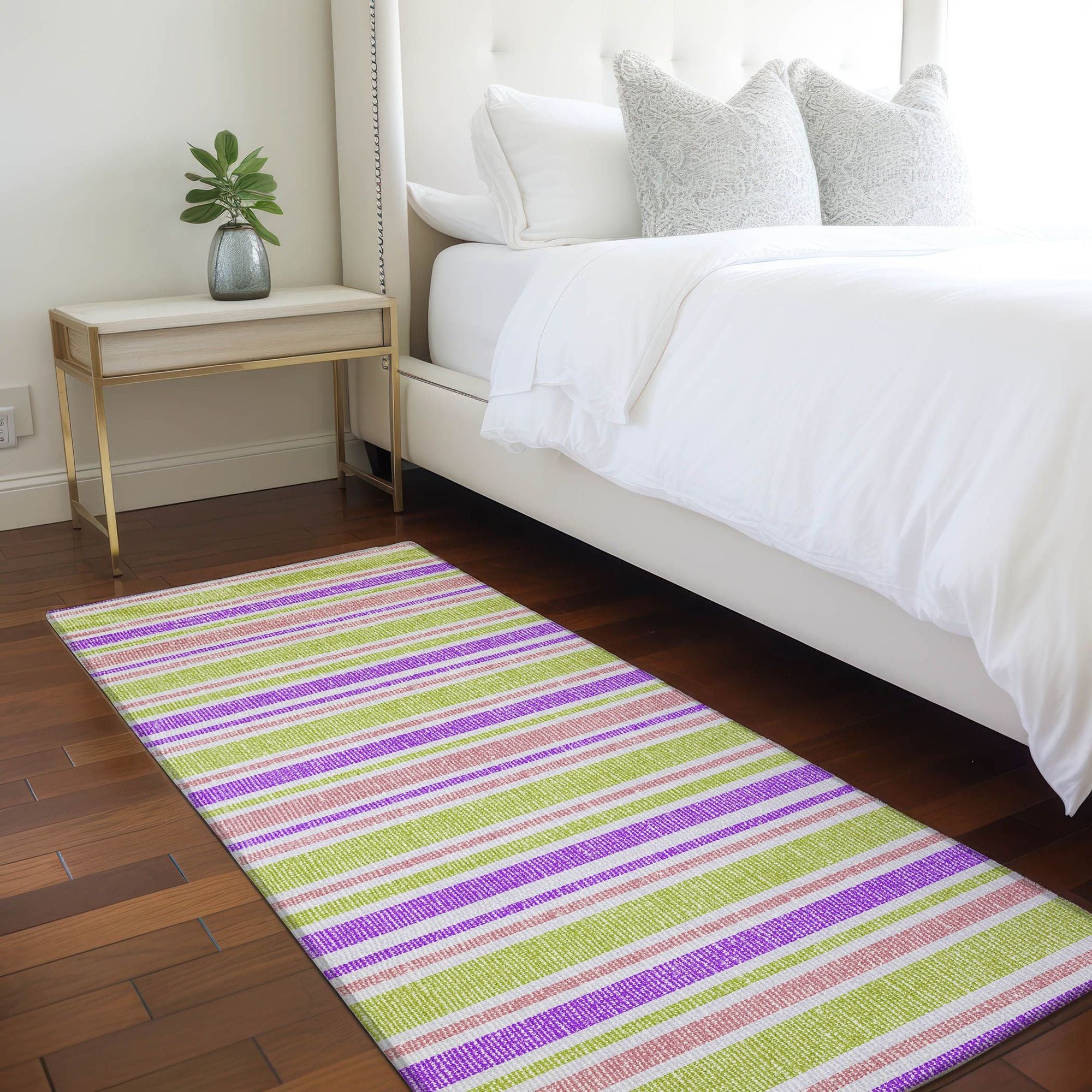 Machine Made ACN531 Purple Rugs