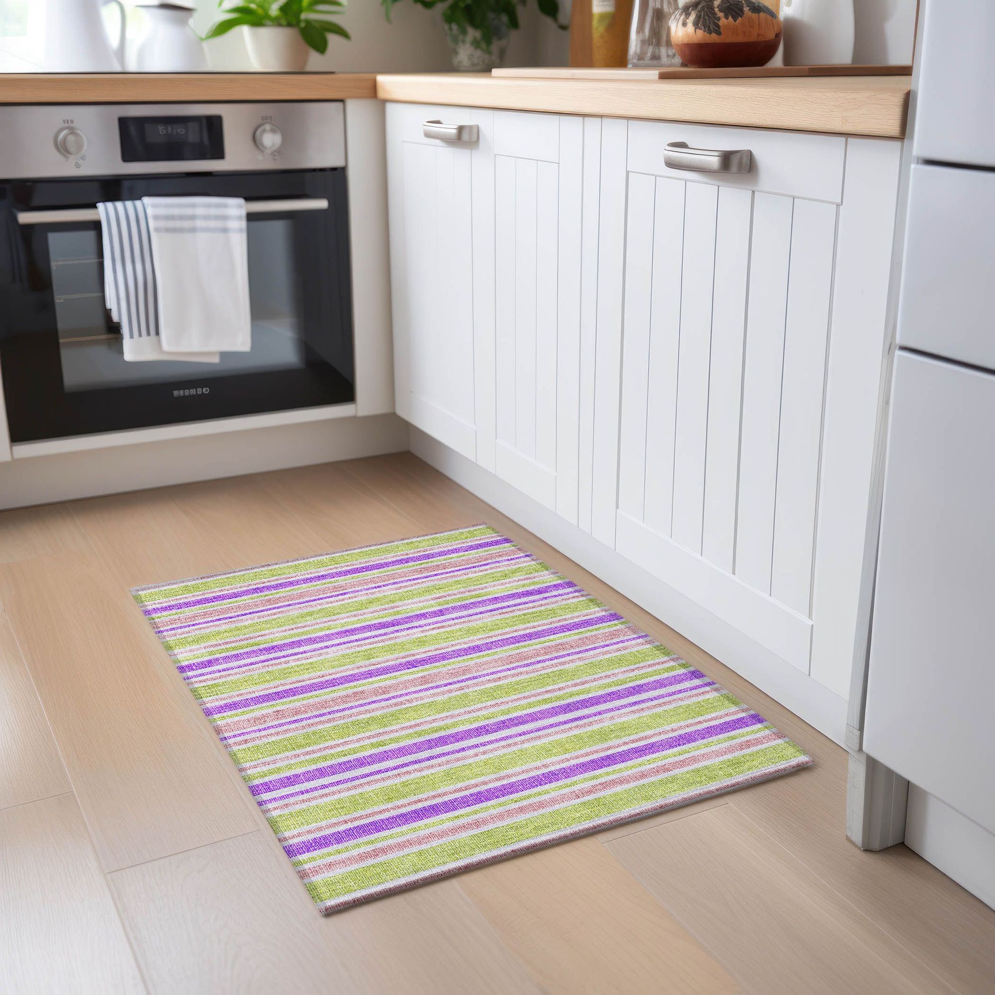 Machine Made ACN531 Purple Rugs