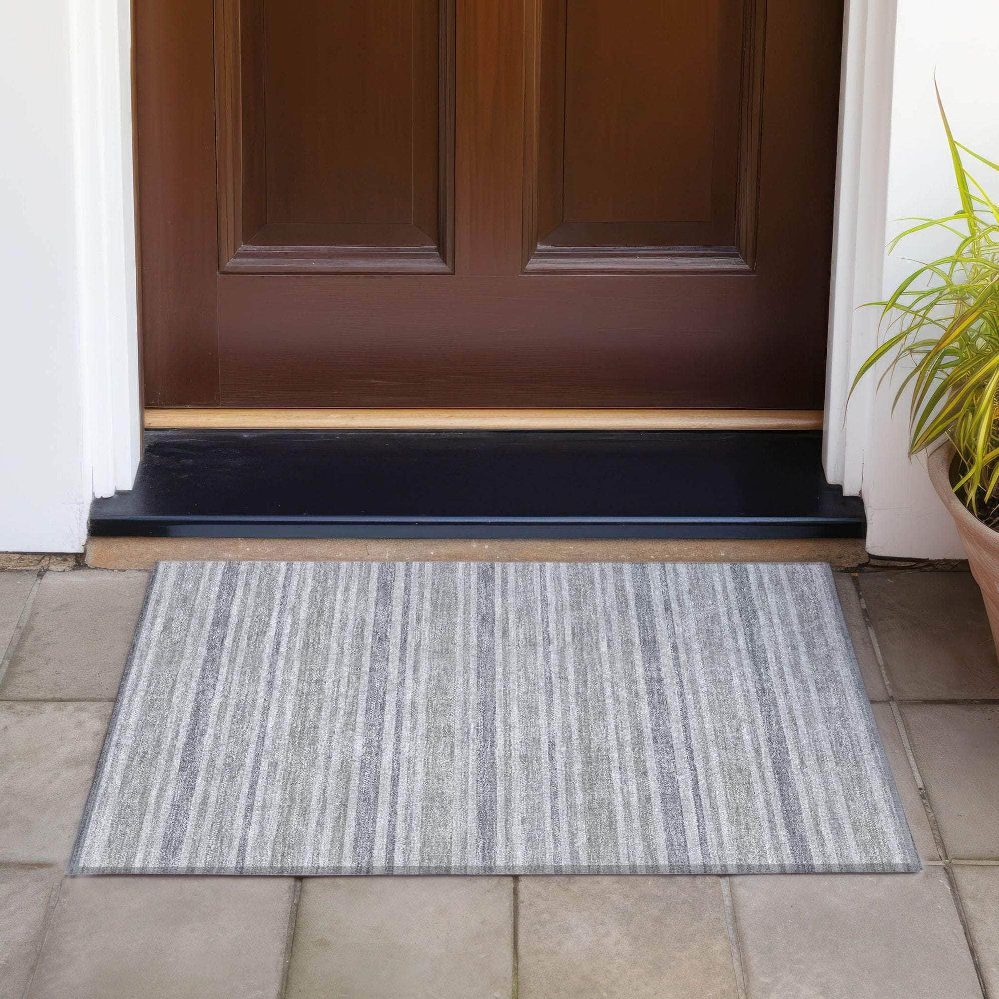 Machine Made ACN531 Silver Gray Rugs